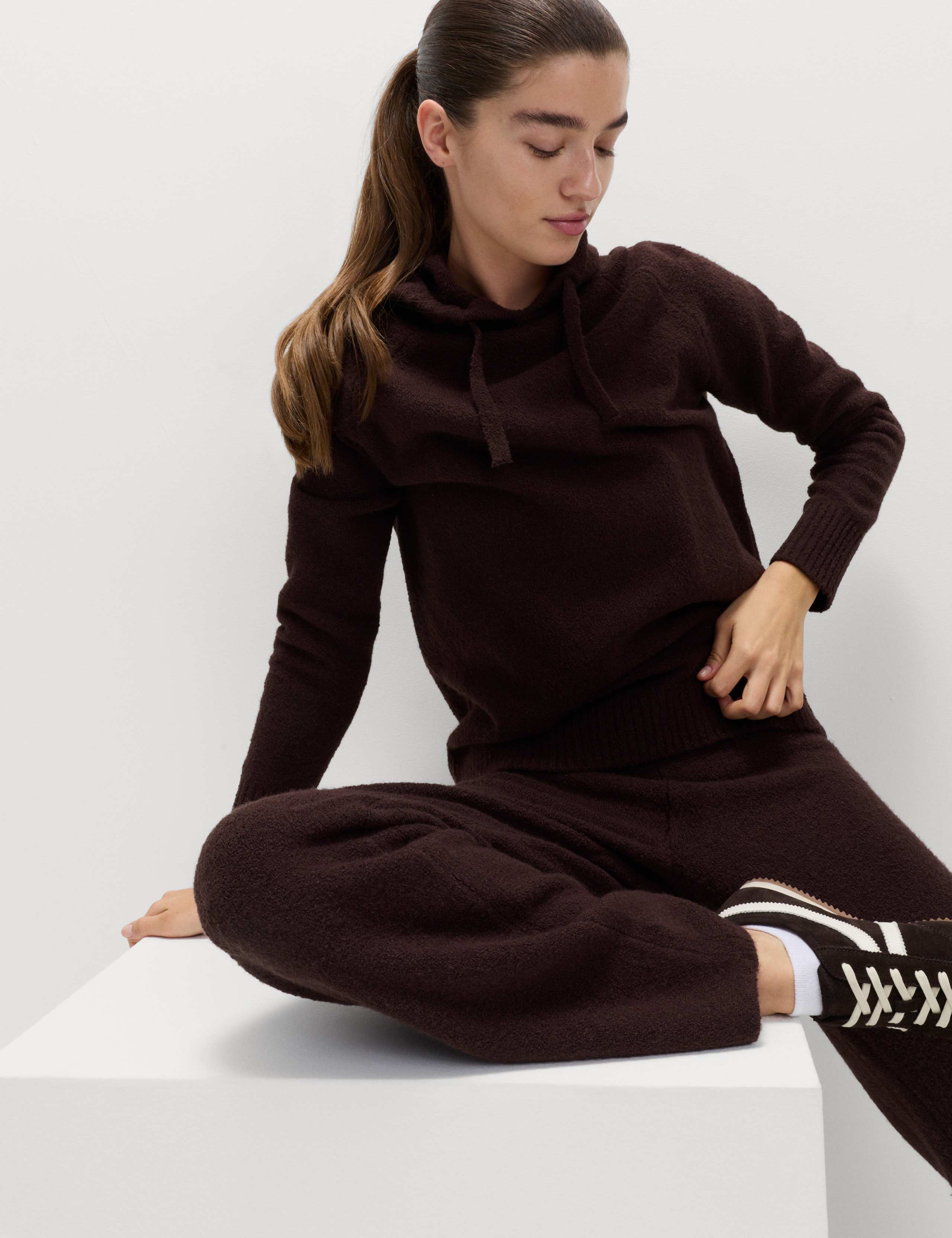 Super Soft Boucle Longline Hoodie with Wool 6 of 7