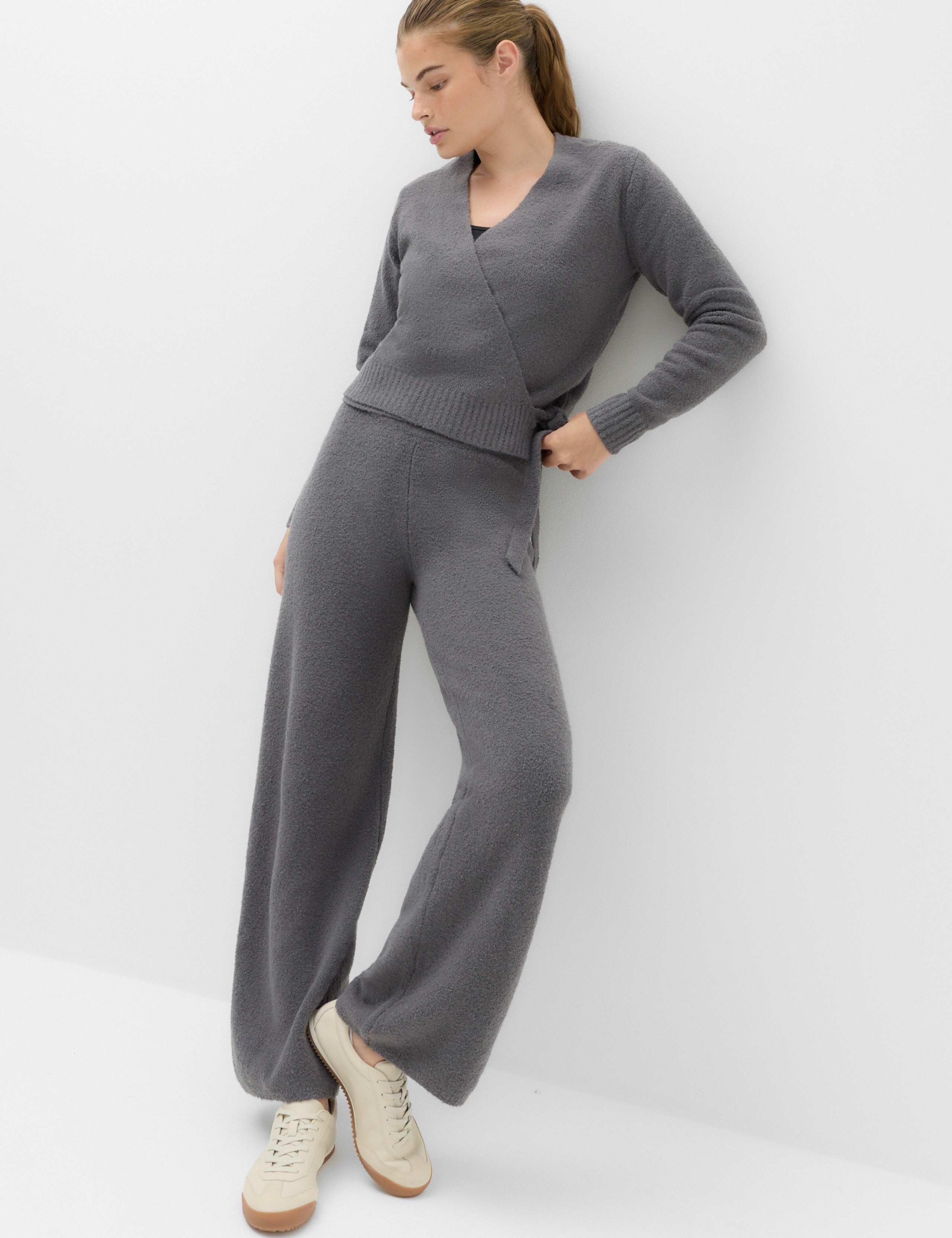 Boucle V Neck Wrap Cardigan 7 of 7