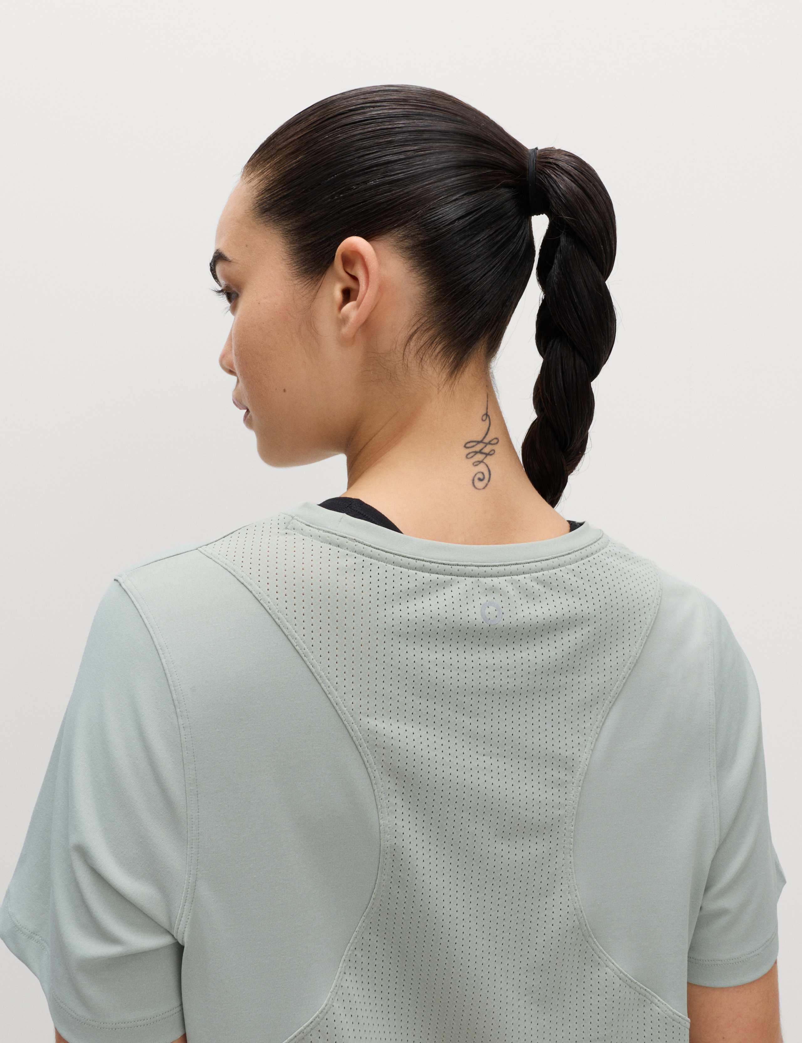 Crew Neck Mesh Panel Relaxed T-Shirt 3 of 5