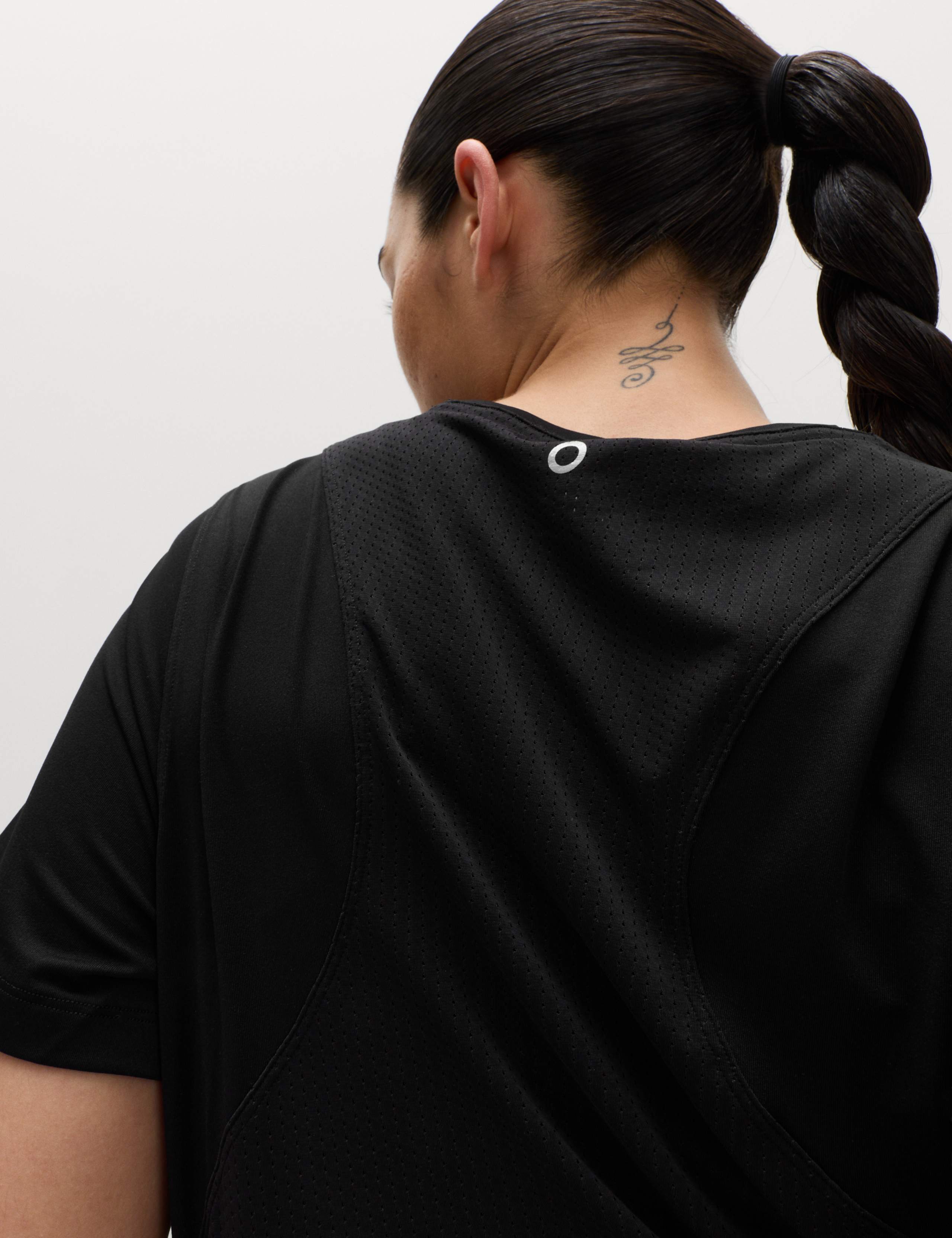 Crew Neck Mesh Panel Relaxed T-Shirt 5 of 5