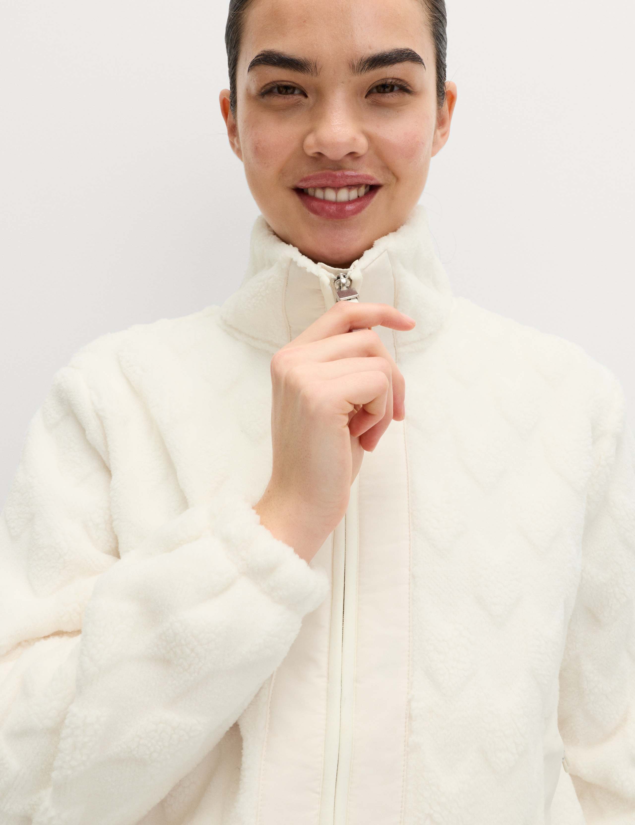 Borg Funnel Neck Fleece Jacket 3 of 5