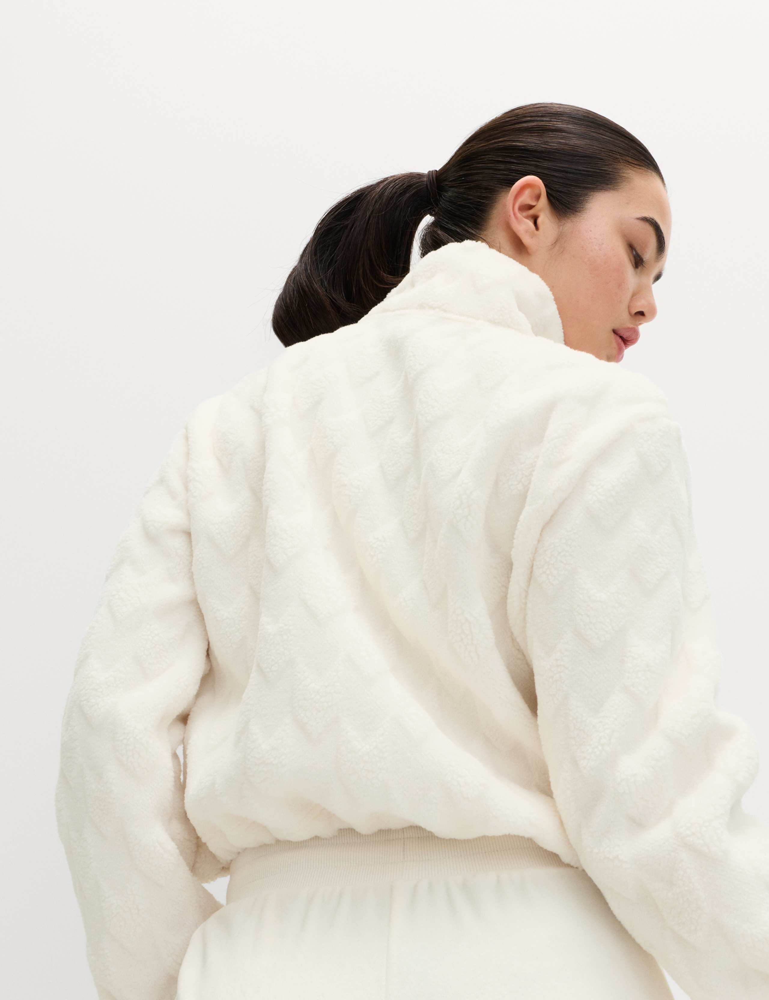 Borg Funnel Neck Fleece Jacket 5 of 5