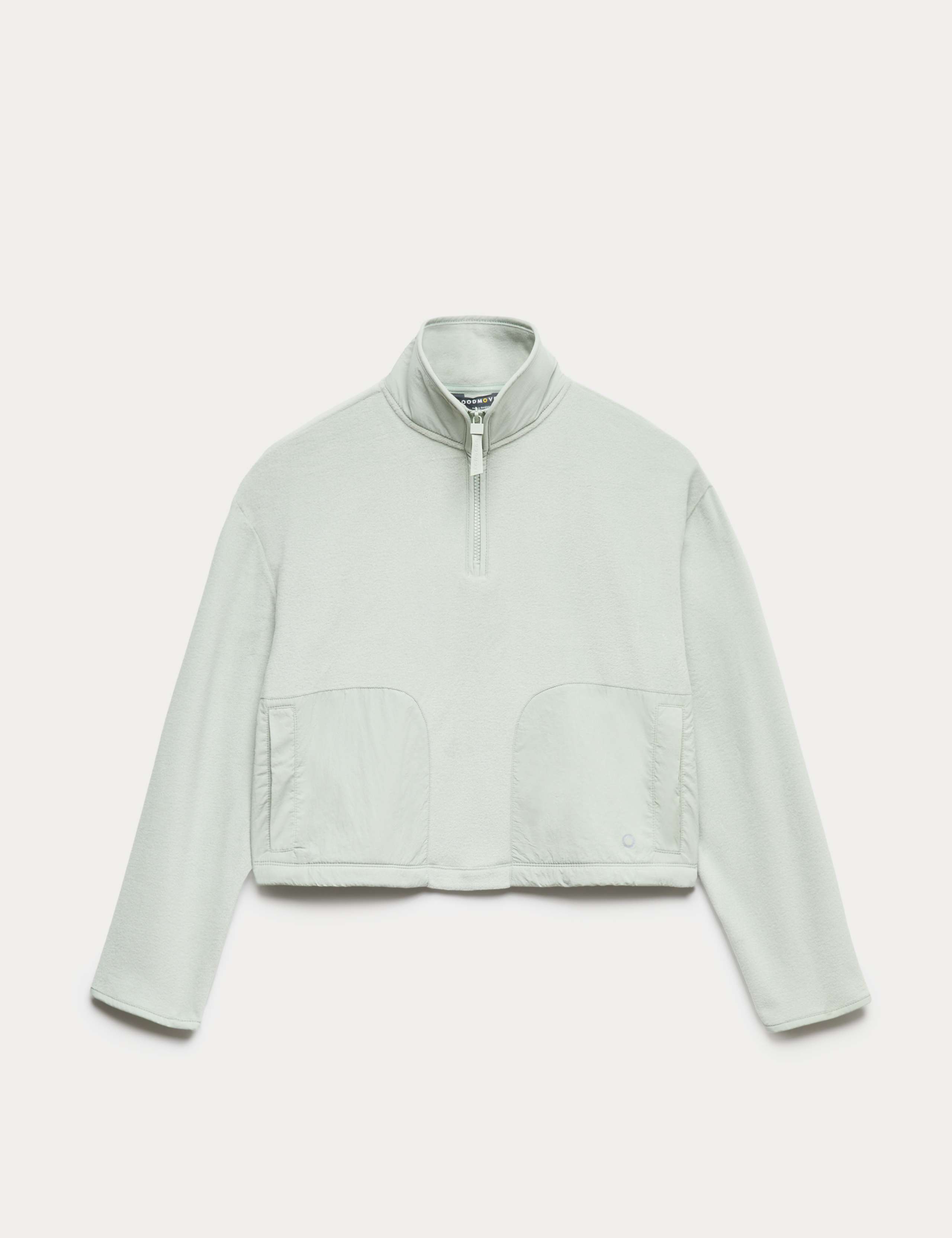 Funnel Neck Half Zip Relaxed Cropped Fleece 2 of 6