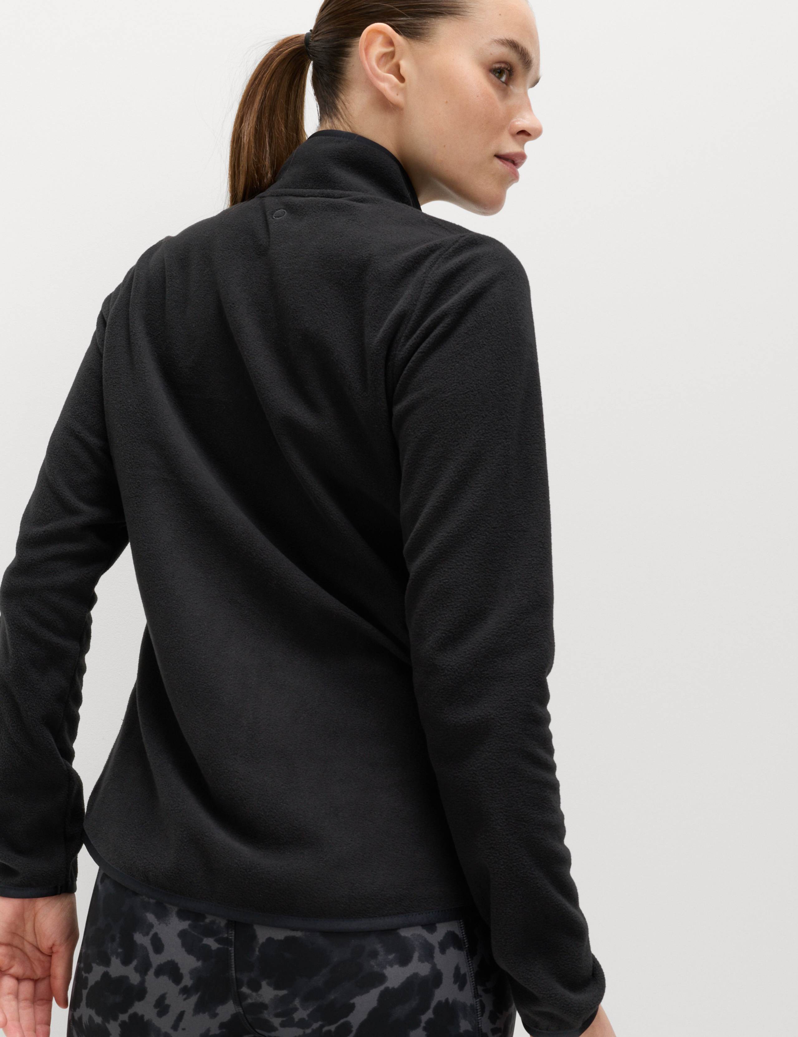 Funnel Neck Zip Up Fitted Fleece Jacket 5 of 7