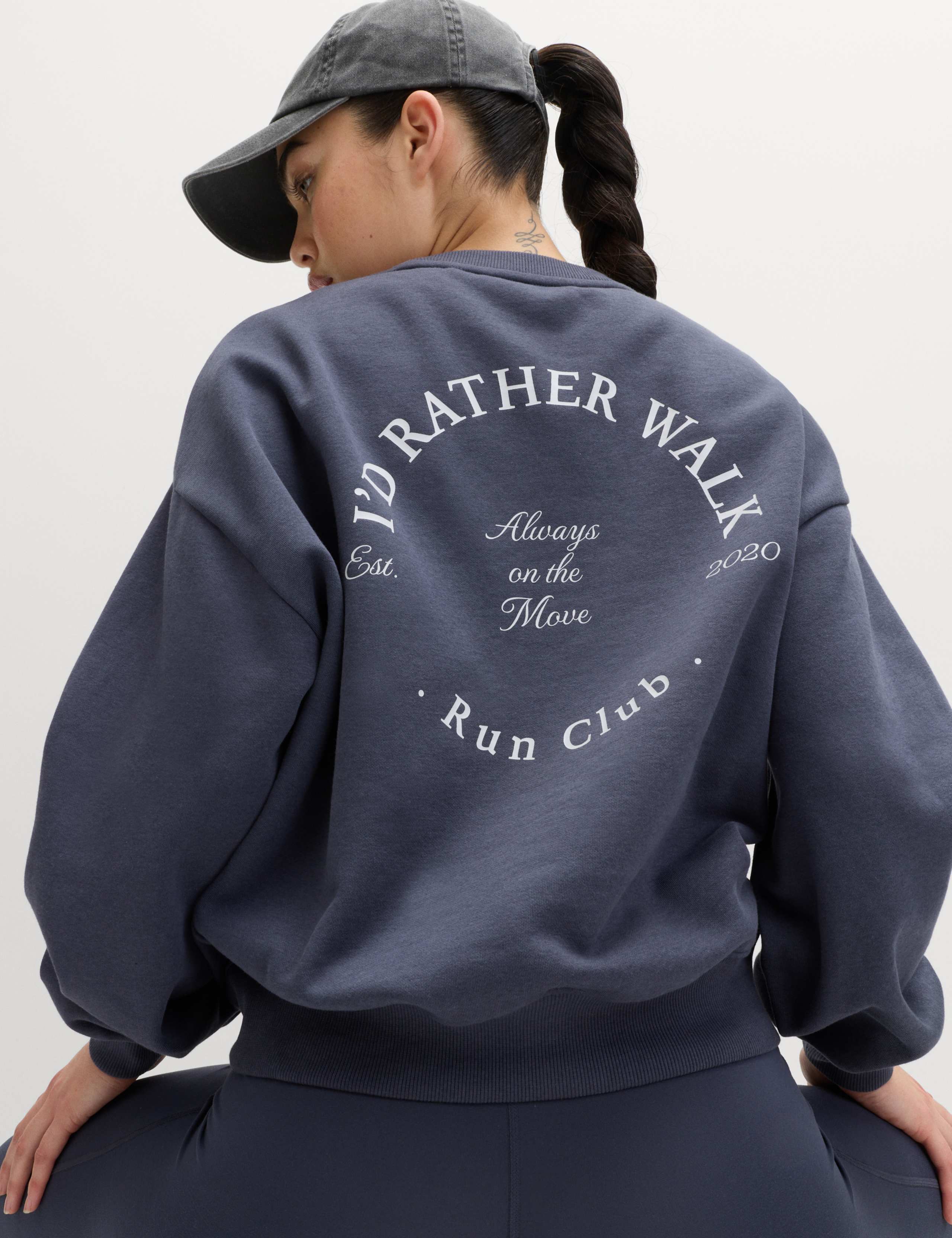 Cotton Rich Run Club Oversized Sweatshirt 3 of 4
