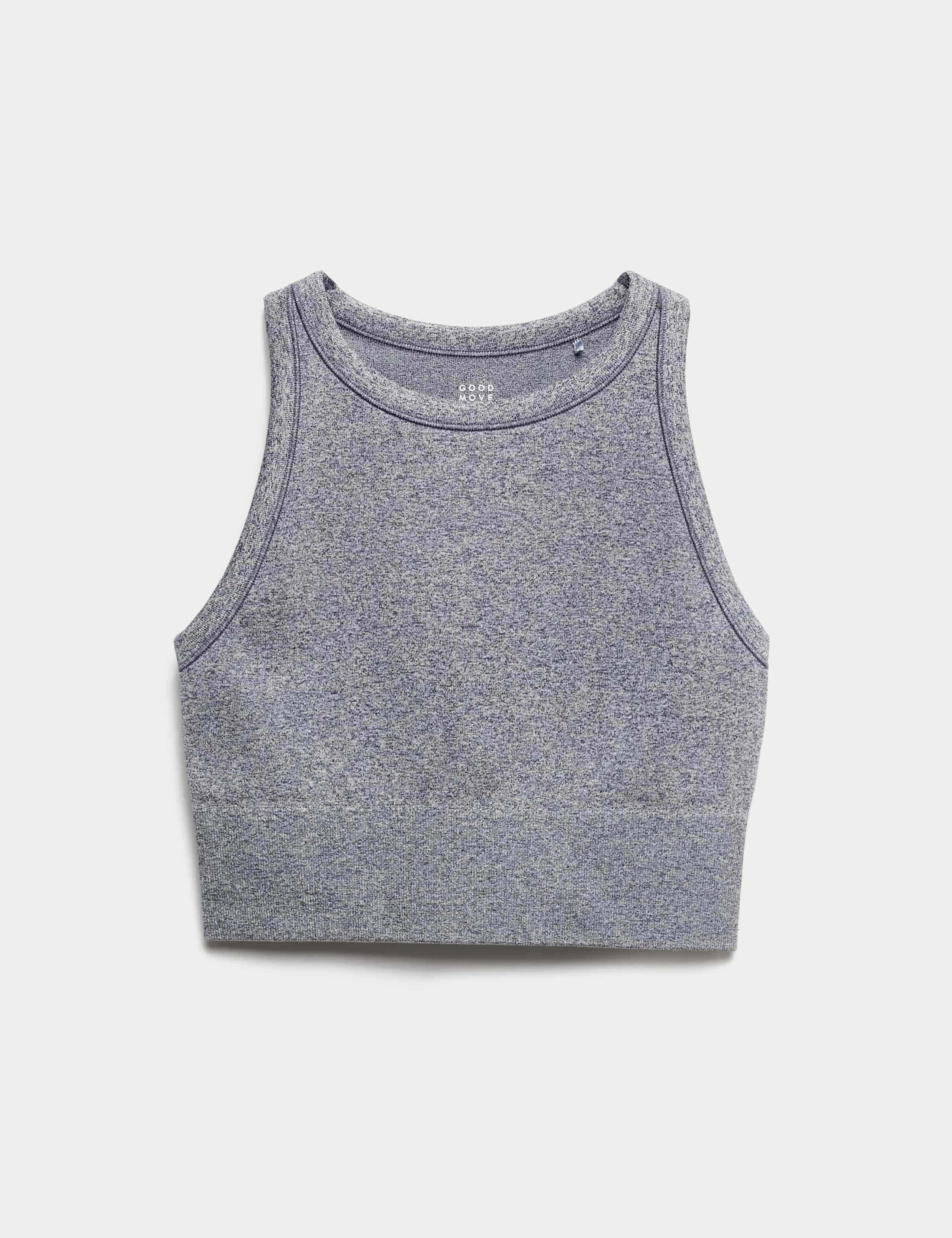 Round Neck Seamless Fitted Crop Top 2 of 5