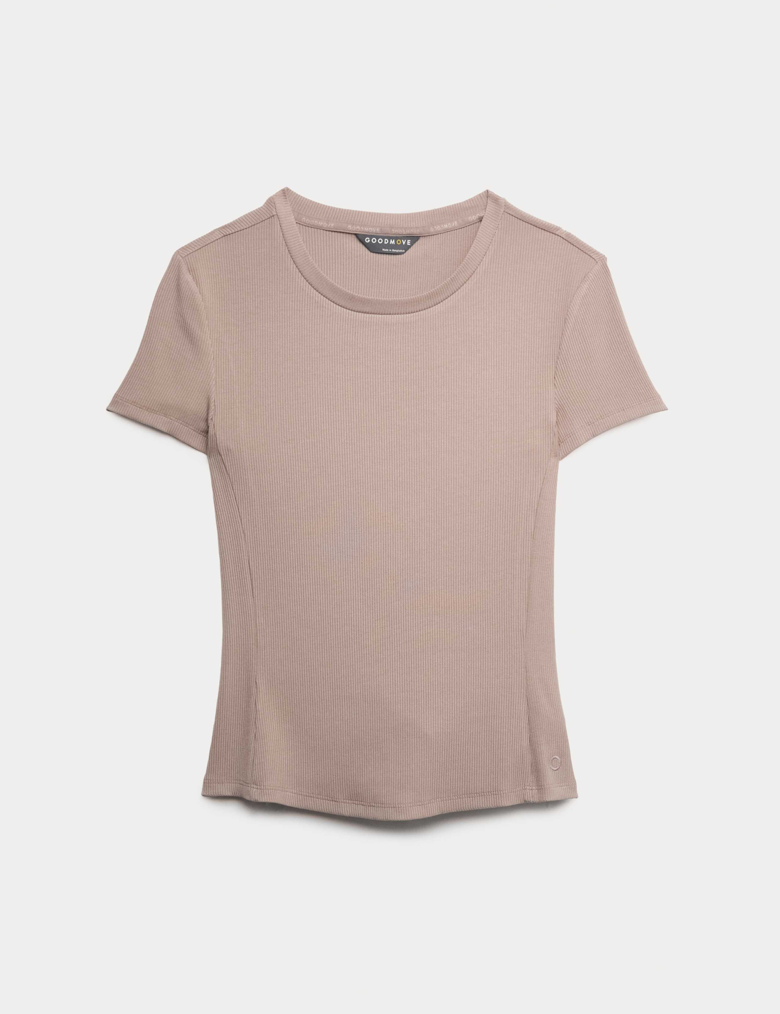 Modal Rich Rib Round Neck Fitted T-Shirt 2 of 4