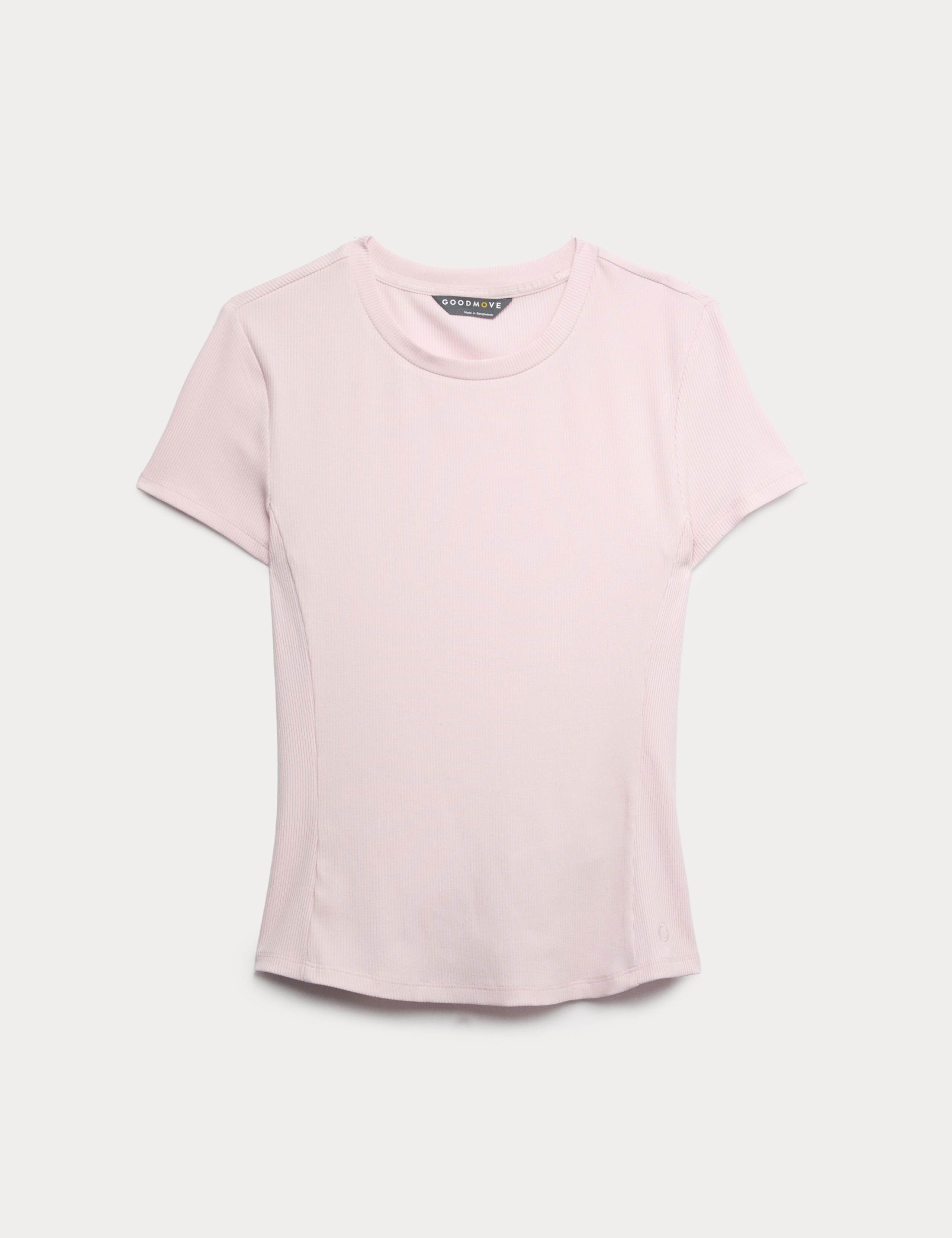 Modal Rich Rib Round Neck Fitted T-Shirt 1 of 1