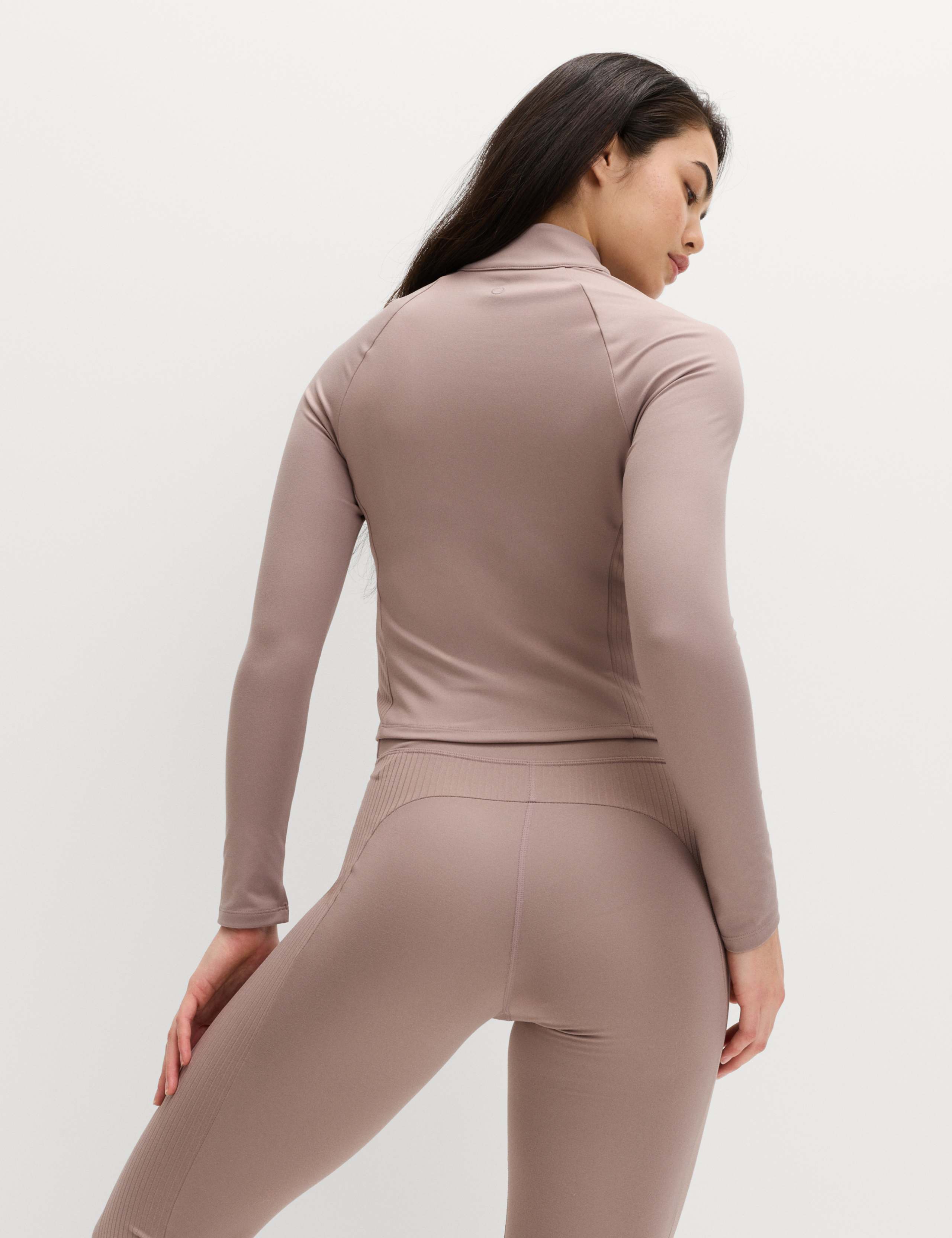 Go Balance Rib Panel Zip Up Fitted Top 6 of 6