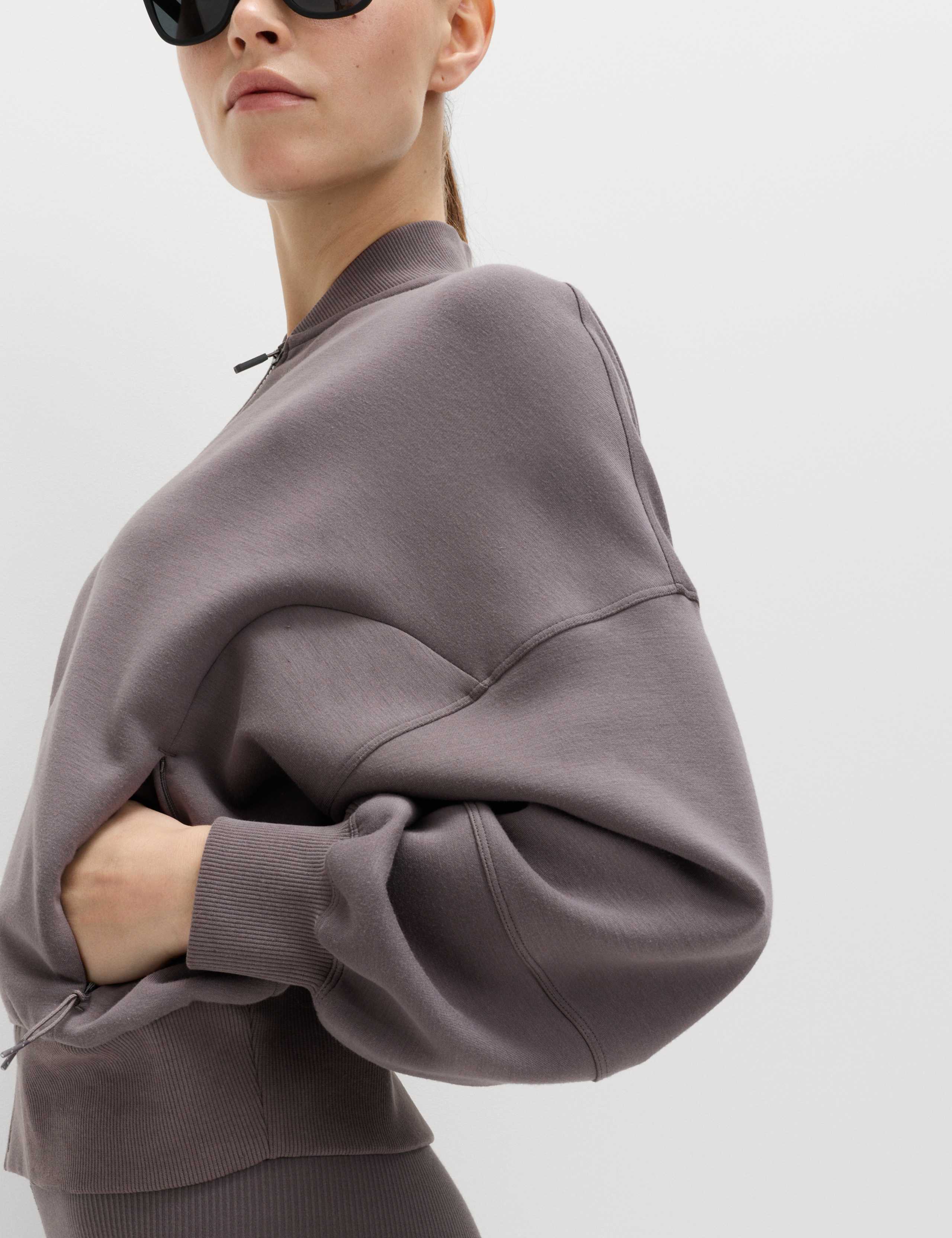 Zip Up Relaxed Bomber Jacket 5 of 7