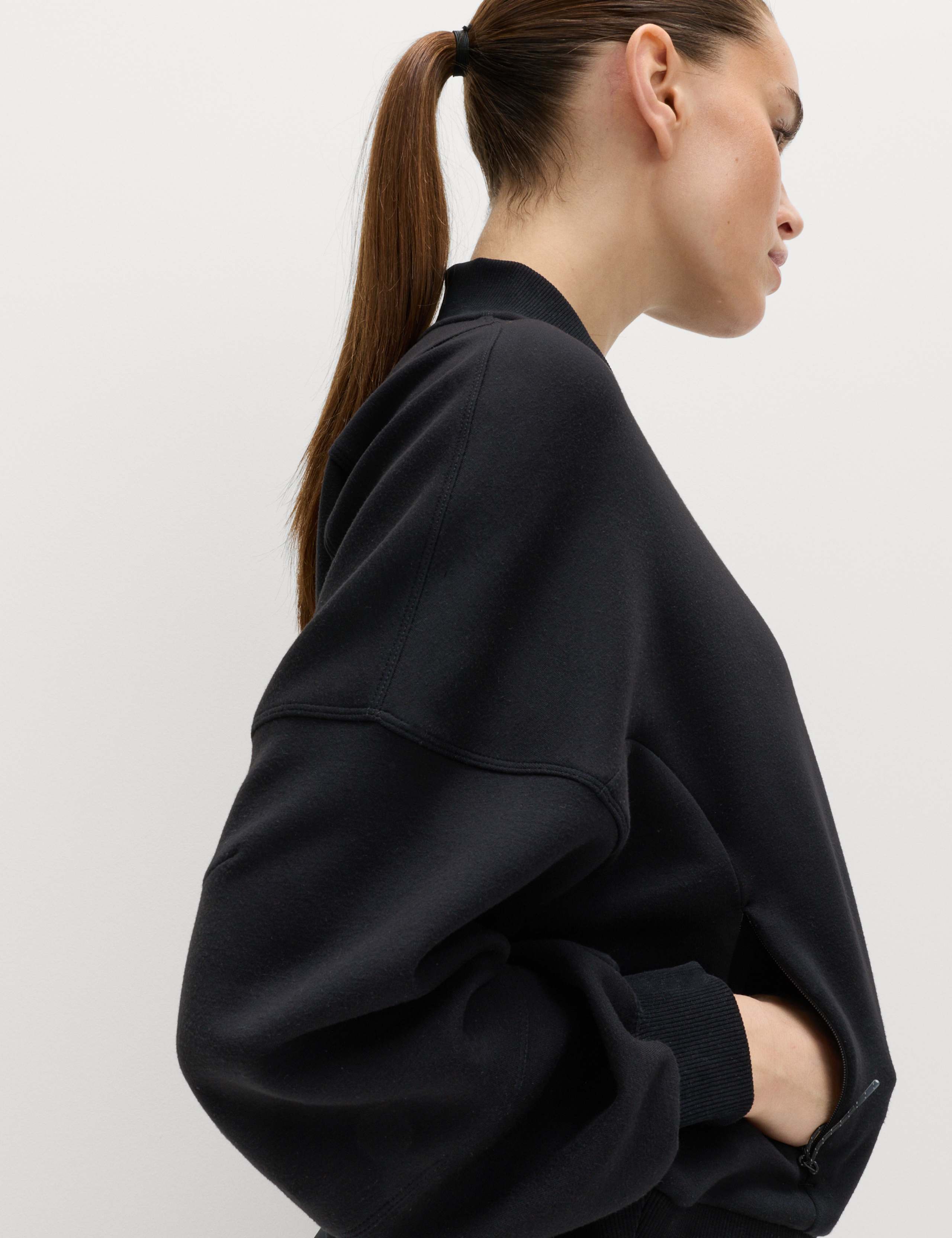 Zip Up Relaxed Bomber Jacket 3 of 6