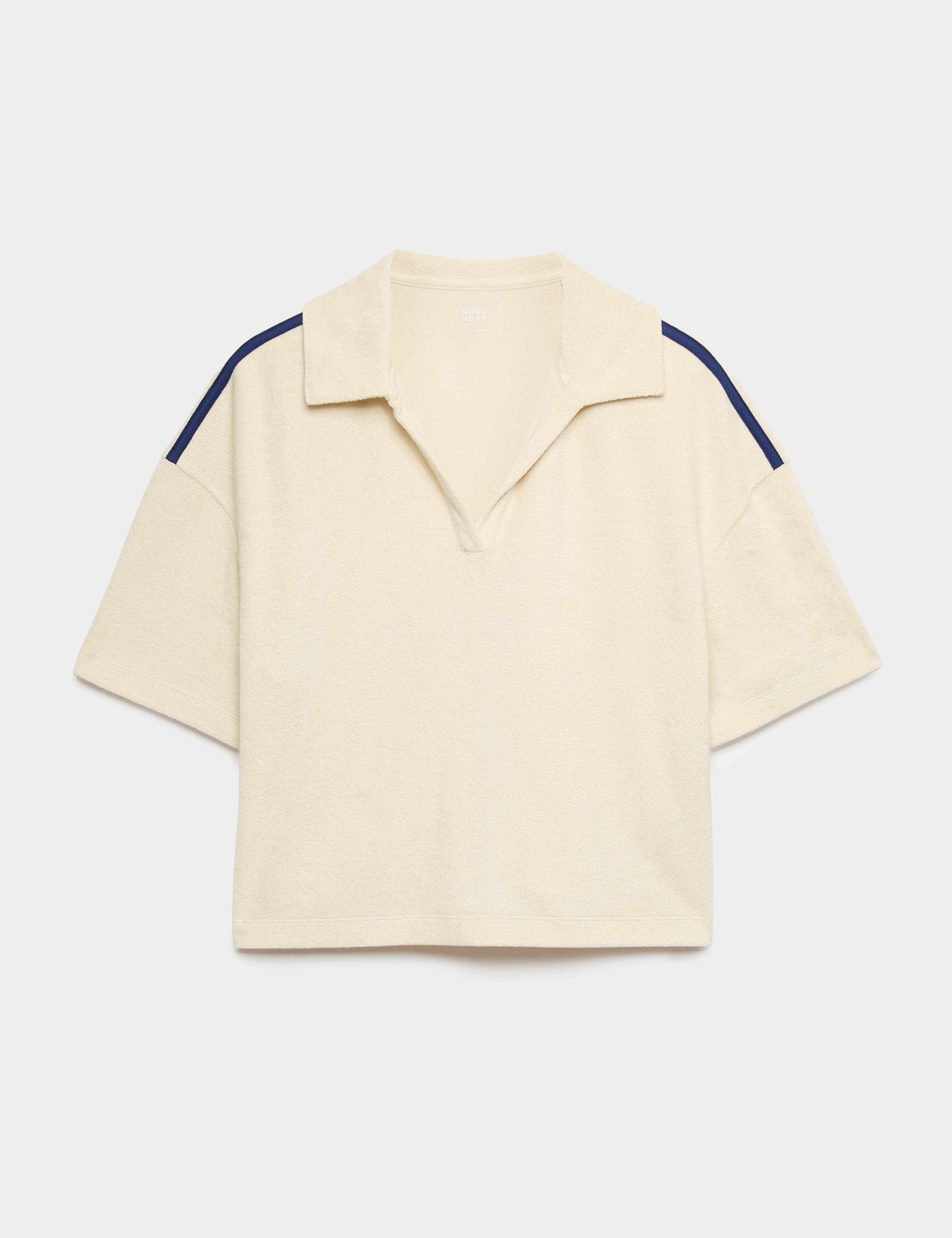 Cotton Rich Crop Polo Top 2 of 5
