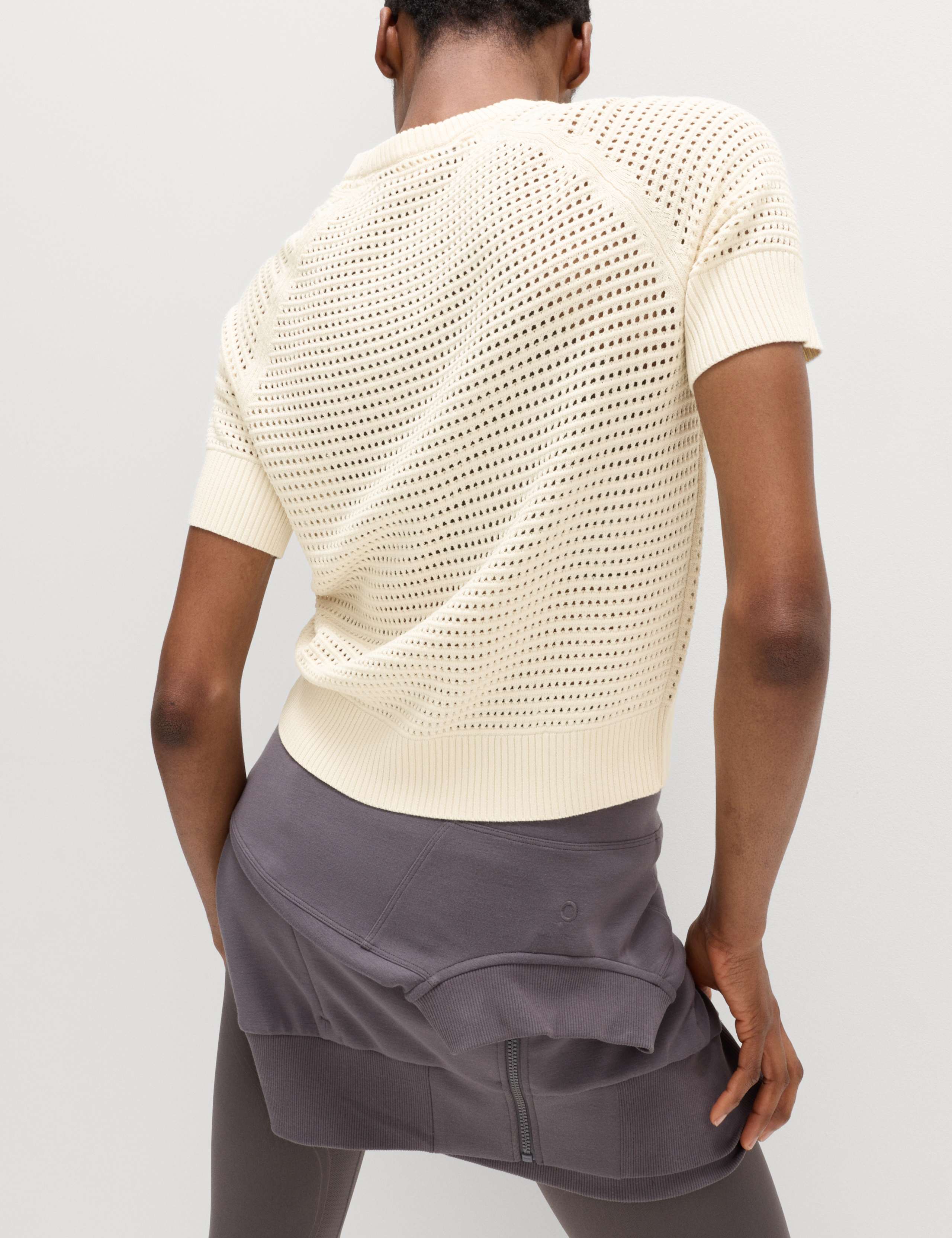 Open Knit Crew Neck Top 3 of 6