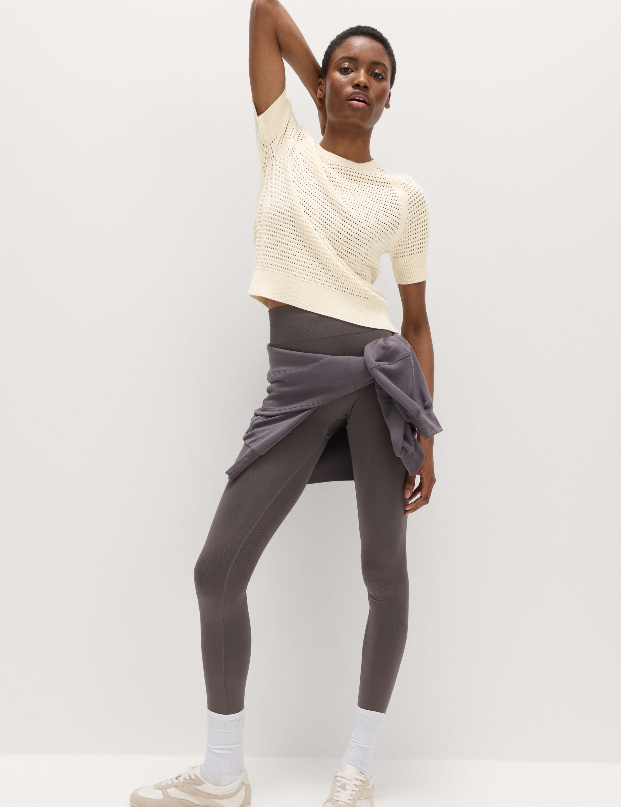 Open Knit Crew Neck Top 4 of 6