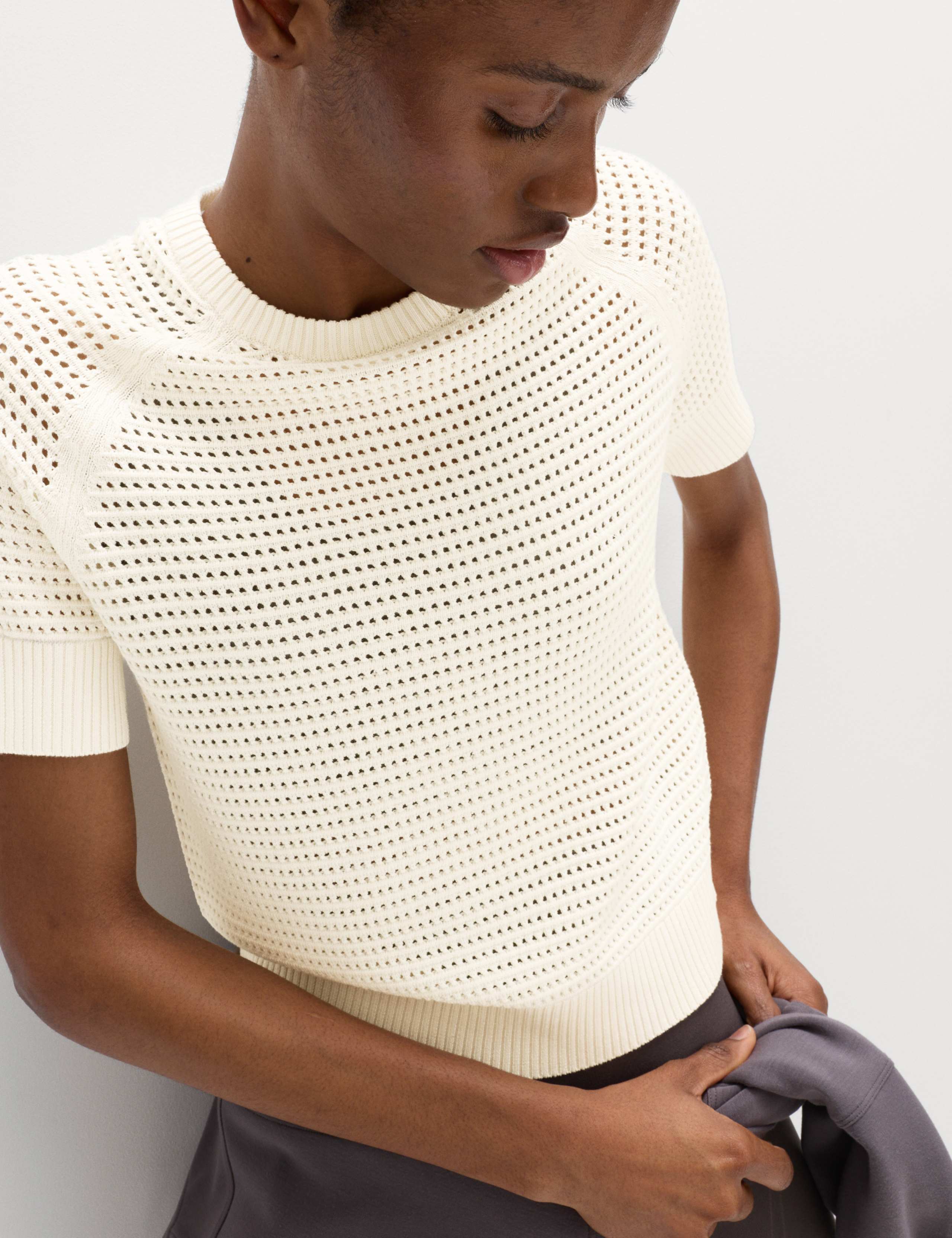 Open Knit Crew Neck Top 5 of 6