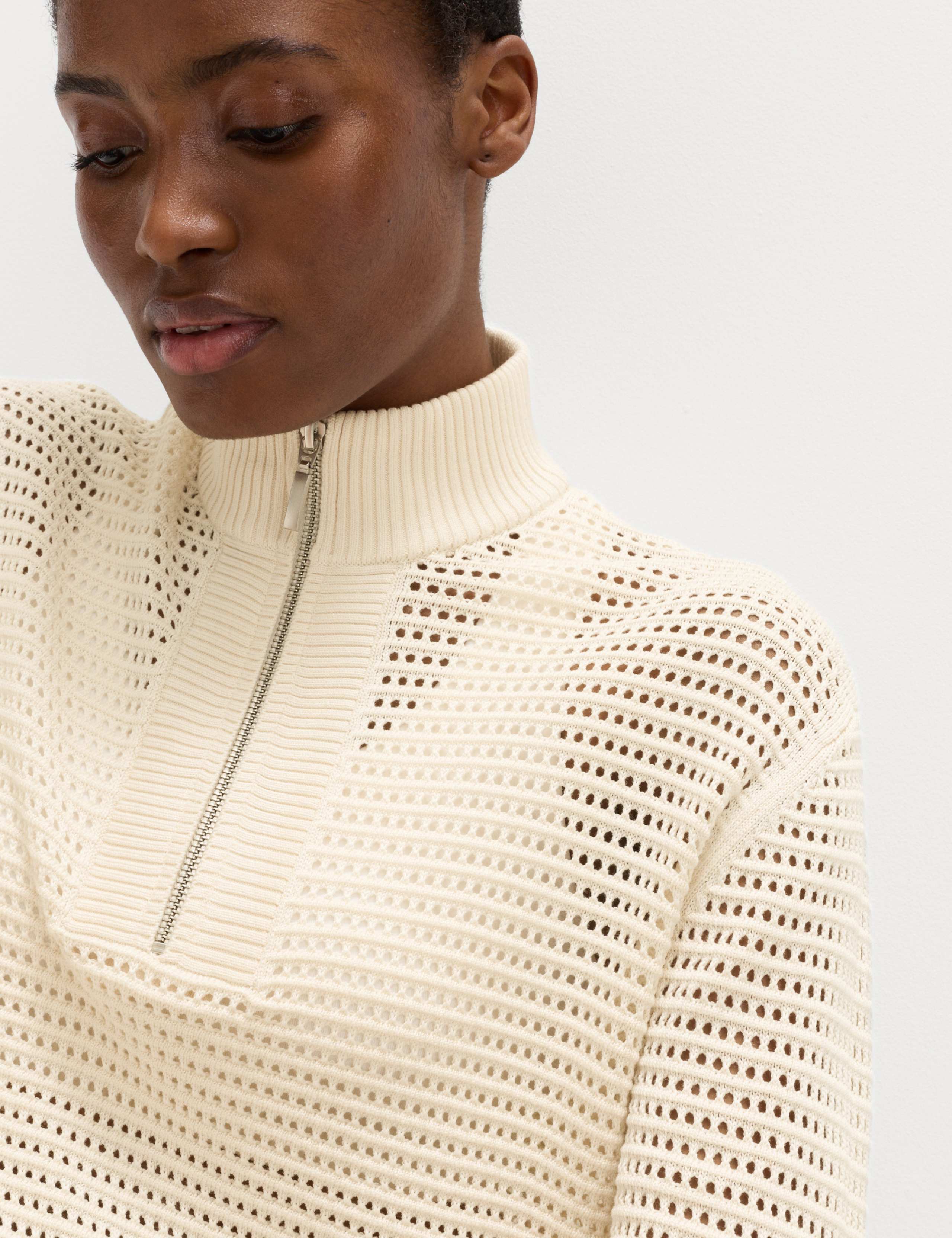 Funnel Neck Zip Up Relaxed Jumper 5 of 6