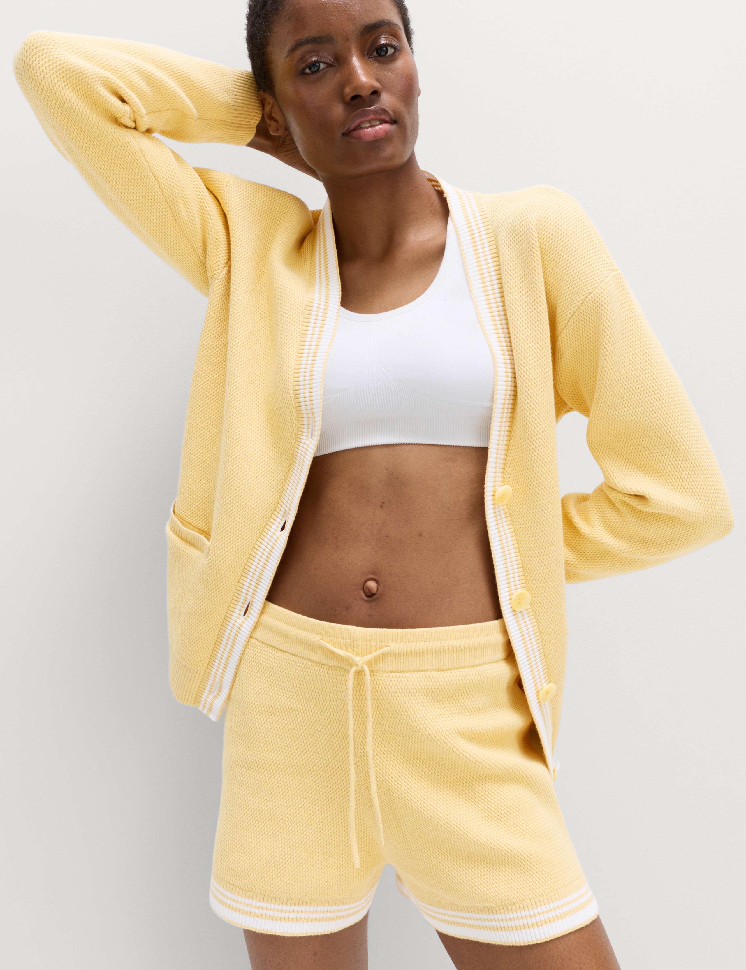Knitted Relaxed Fit V Neck Cardigan 1 of 6