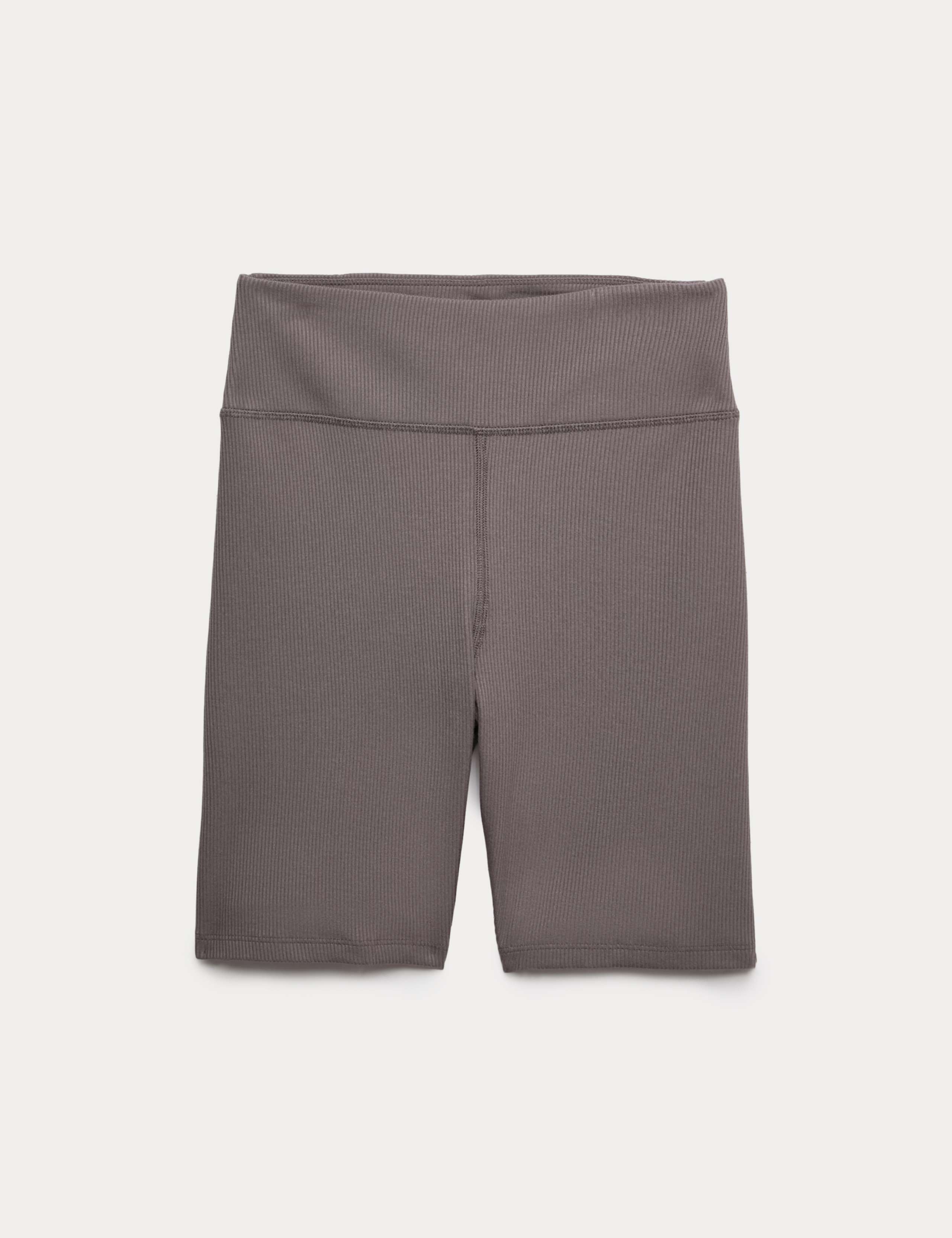 Modal Rich Ribbed High Waisted Shorts 2 of 6