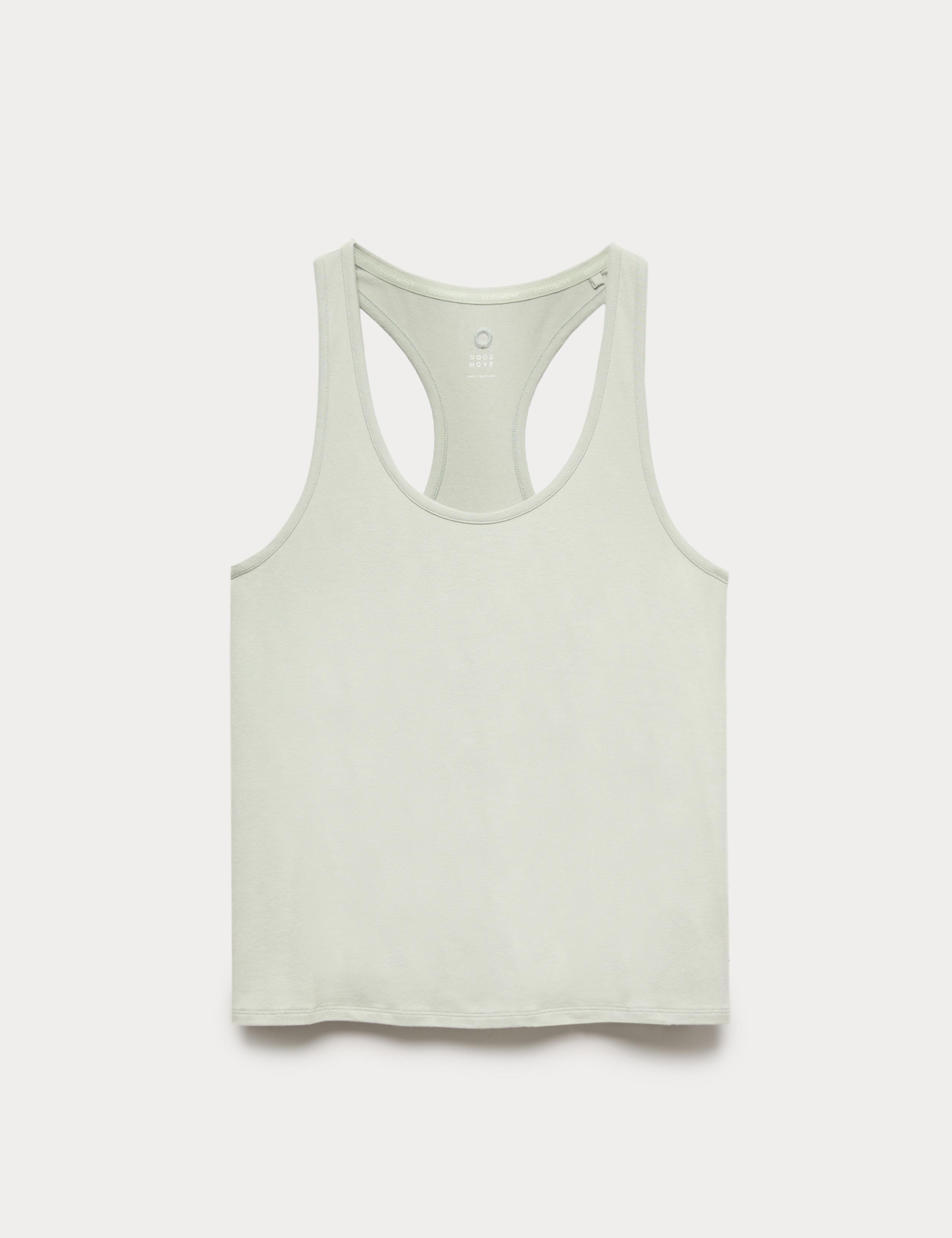 Modal Blend Pleat Back Relaxed Vest Top 2 of 7