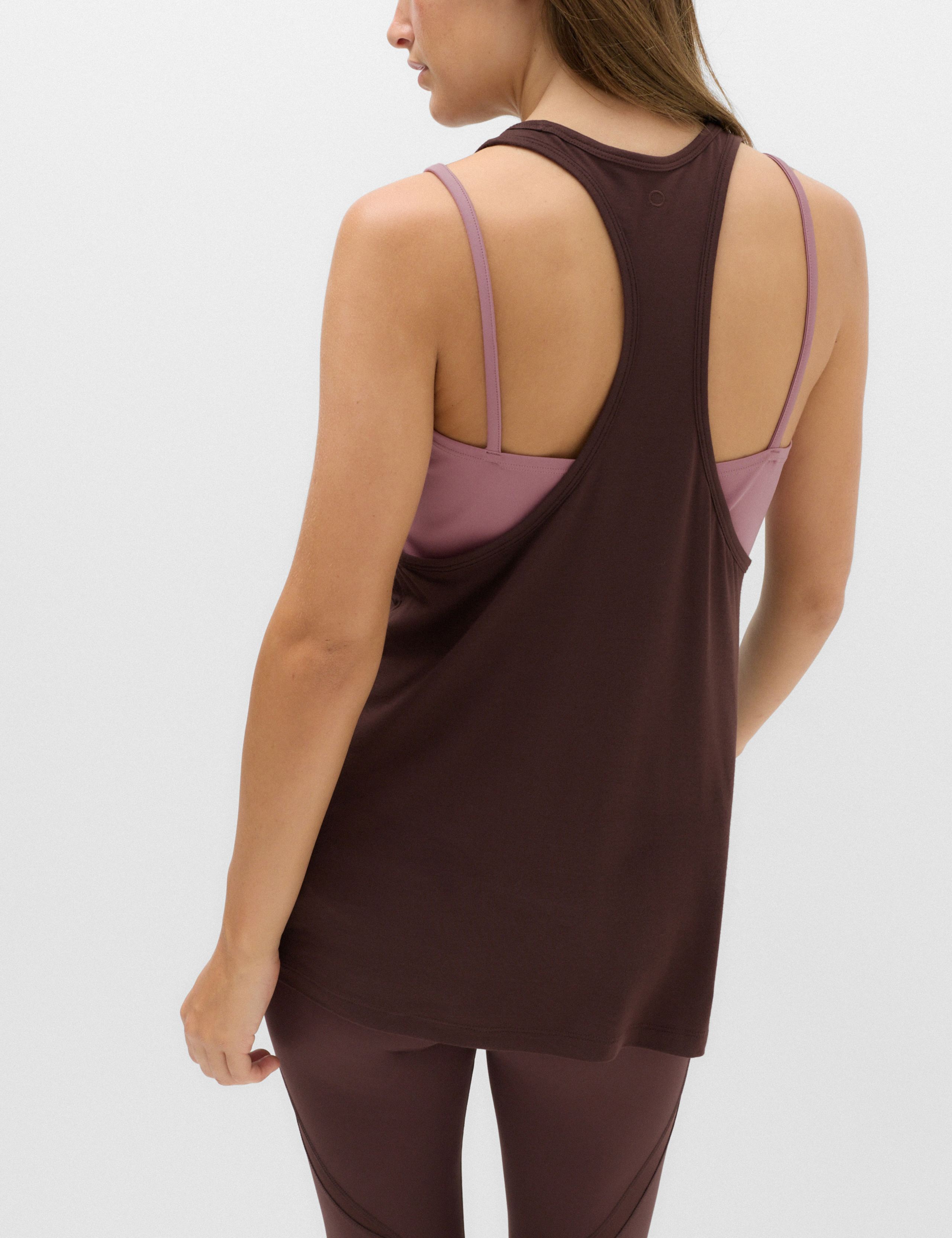 Modal Rich Lightweight 2-in-1 Double Layer Vest Top 3 of 7