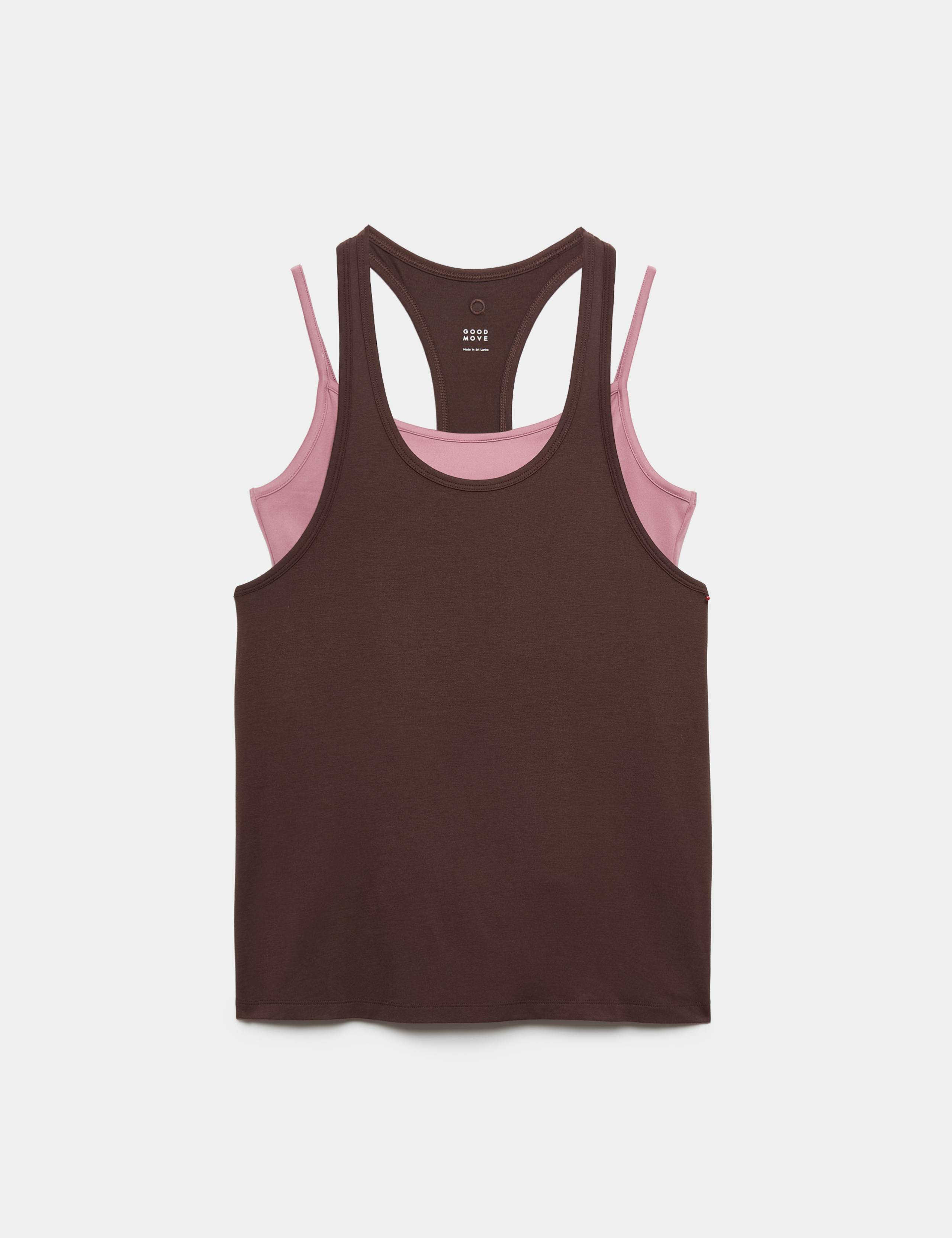 Modal Rich Lightweight 2-in-1 Double Layer Vest Top 1 of 1
