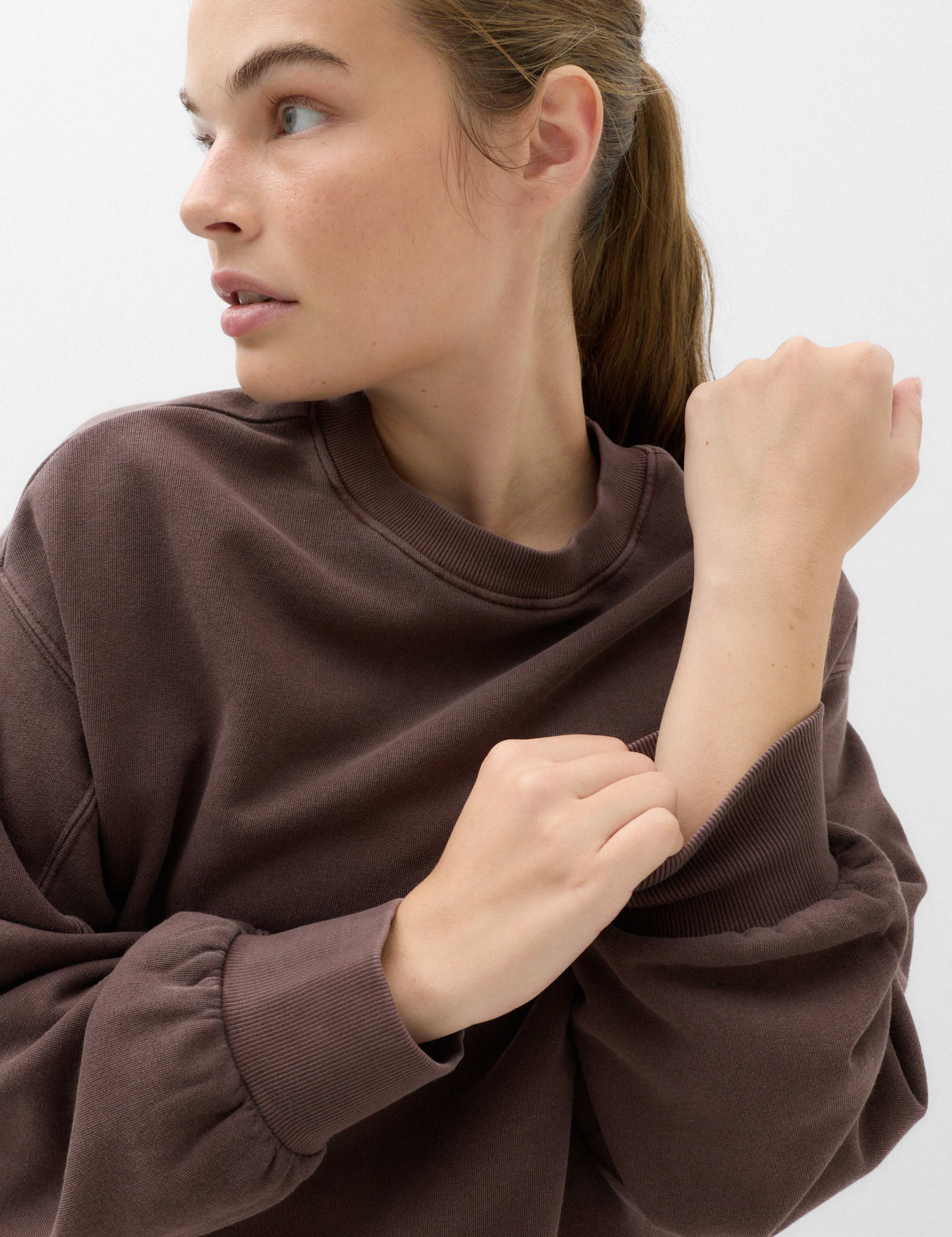 Cotton Rich Garment Dye Boxy Sweatshirt 3 of 6