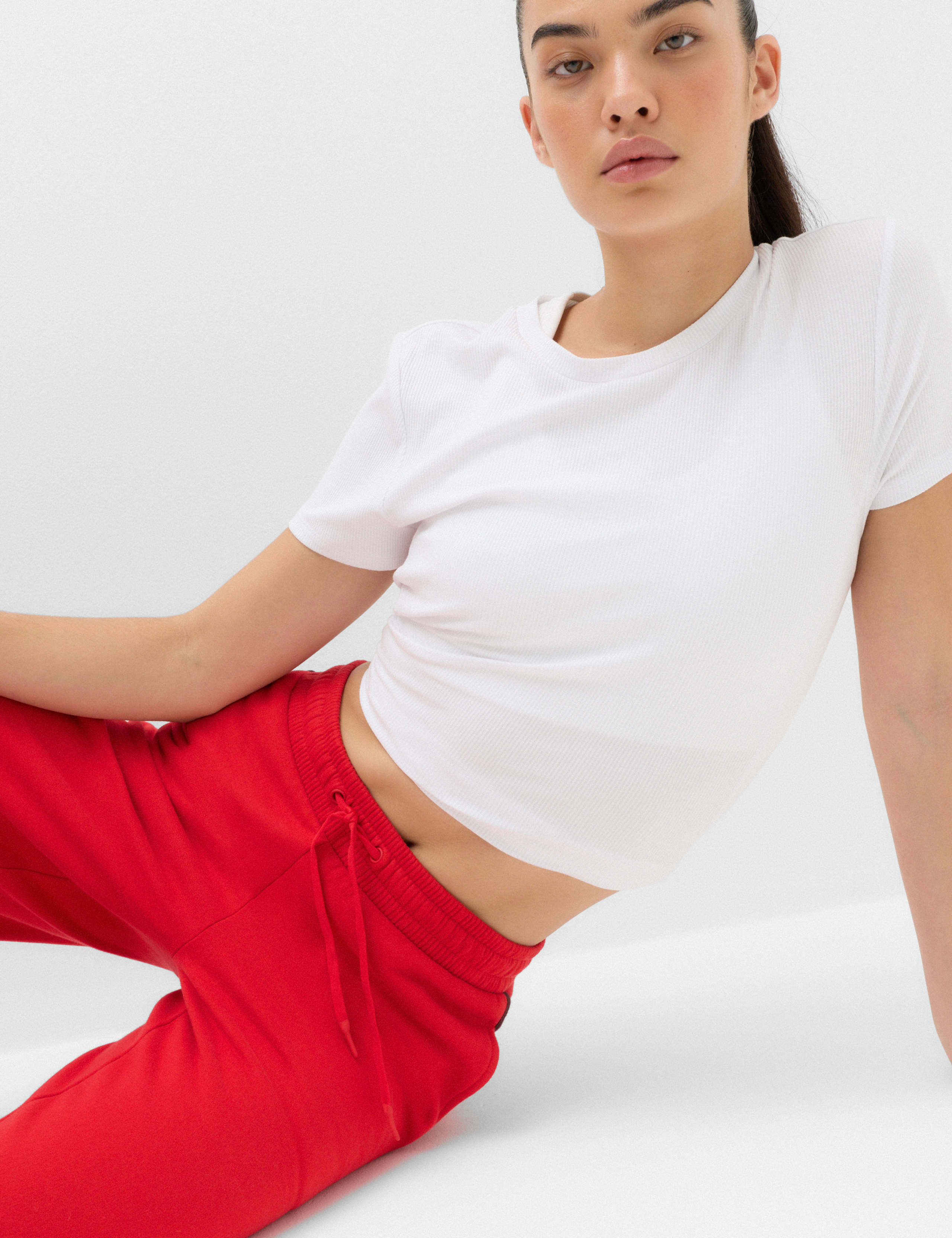 Cotton Rich Side Stripe Wide Leg Joggers 3 of 6