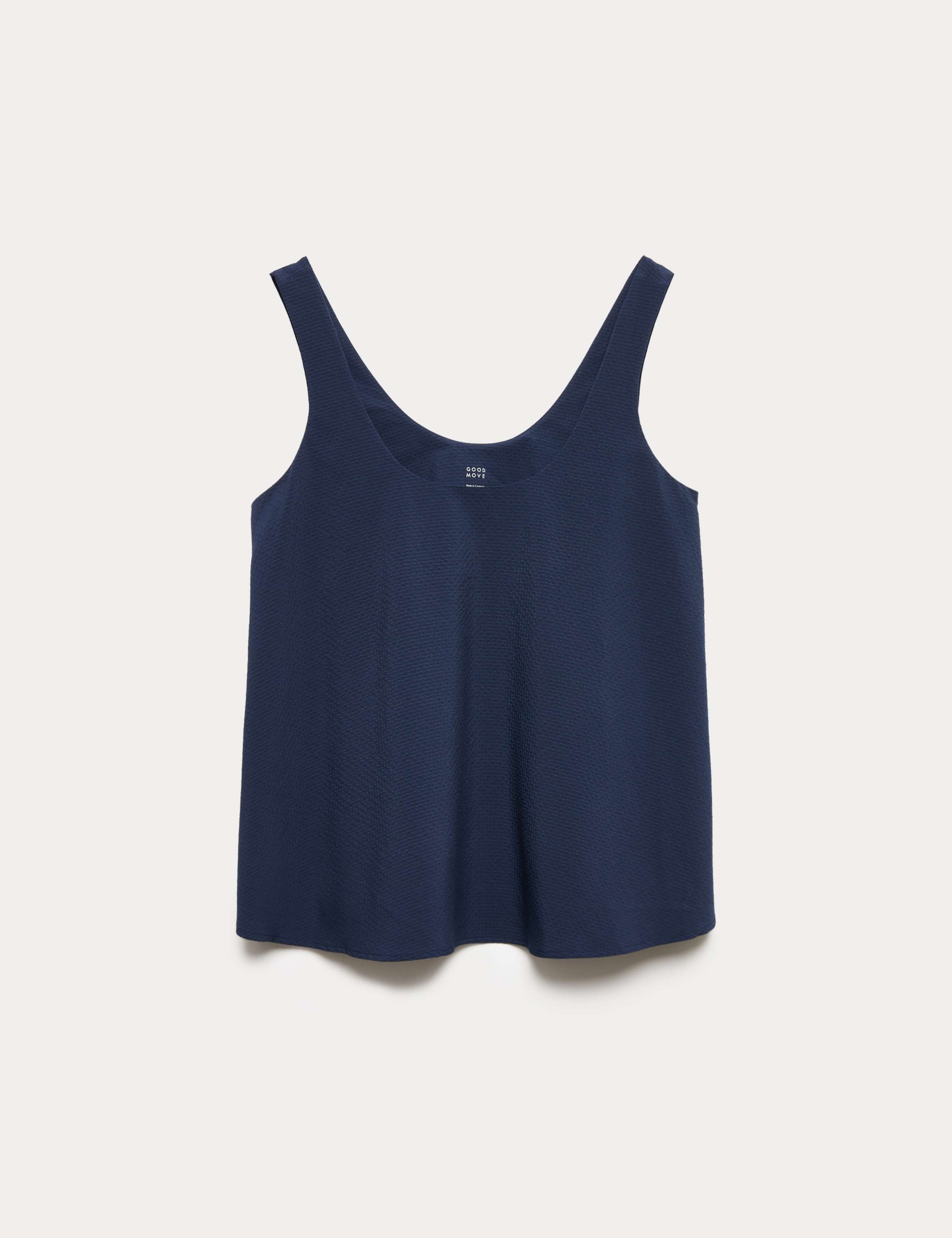Seersucker Scoop Neck Relaxed Vest Top 2 of 4