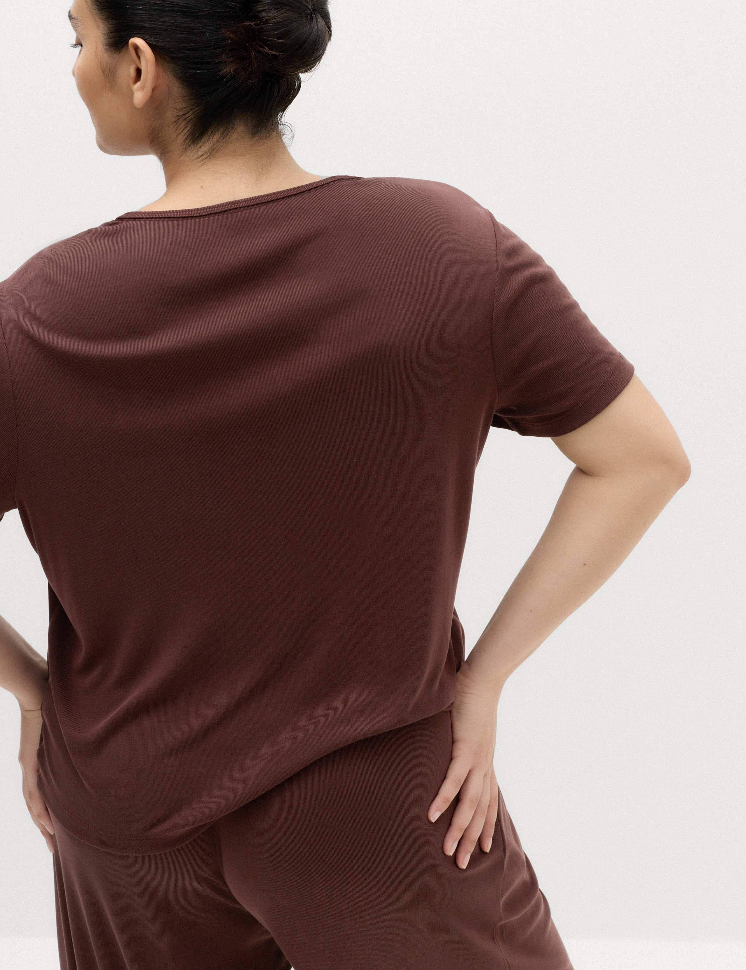 Modal Rich Round Neck Boxy T-shirt 4 of 4