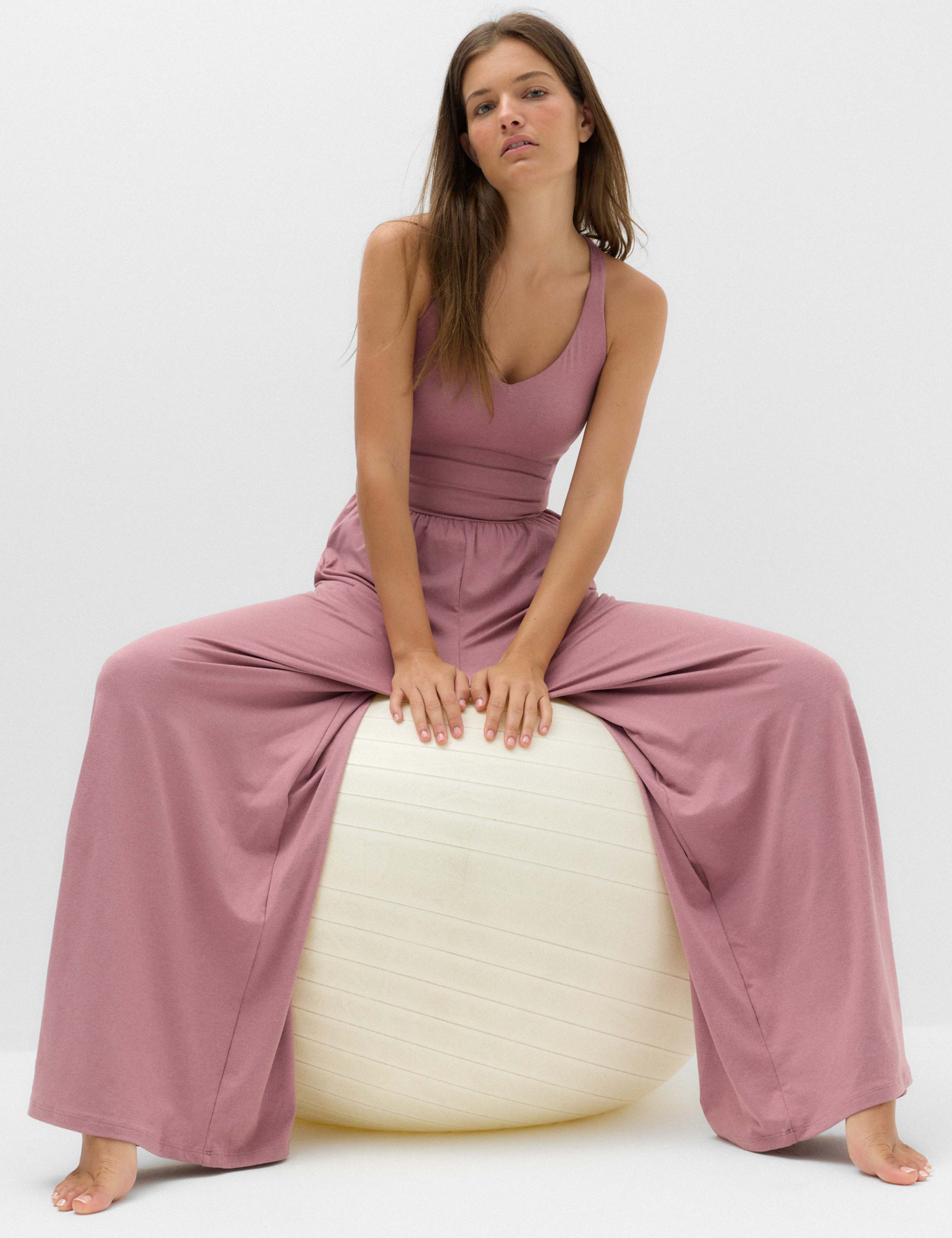 Supersoft Marl Strappy Back Jumpsuit 4 of 6