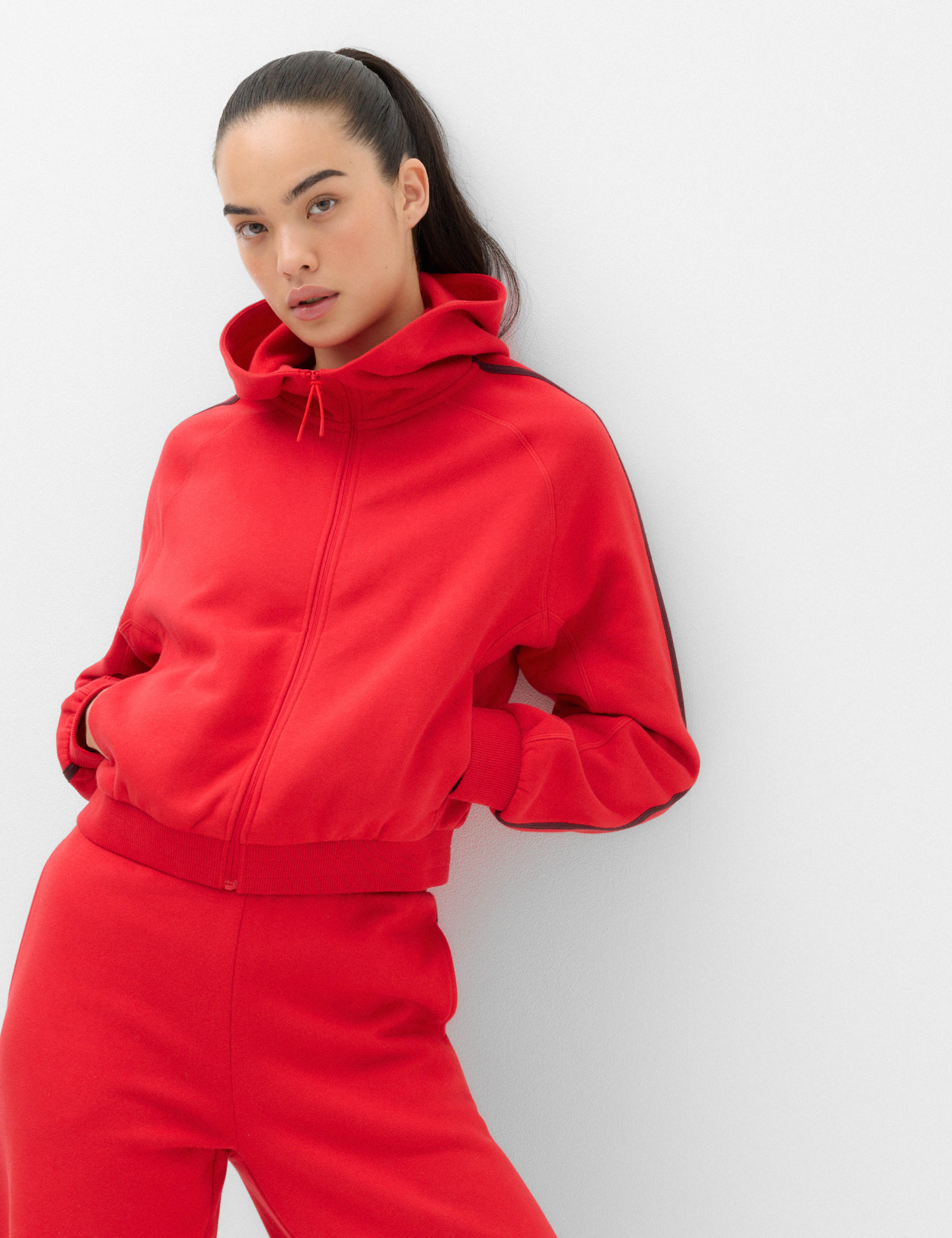 Cotton Rich Side Stripe Zip Up Hoodie 3 of 6