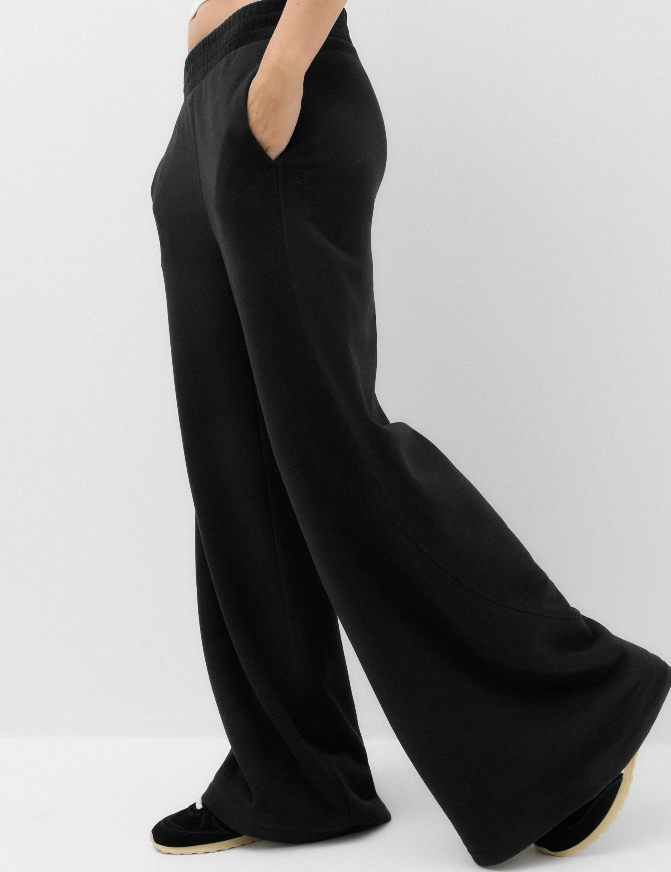 Cotton Rich High Waisted Wide Leg Joggers 3 of 7