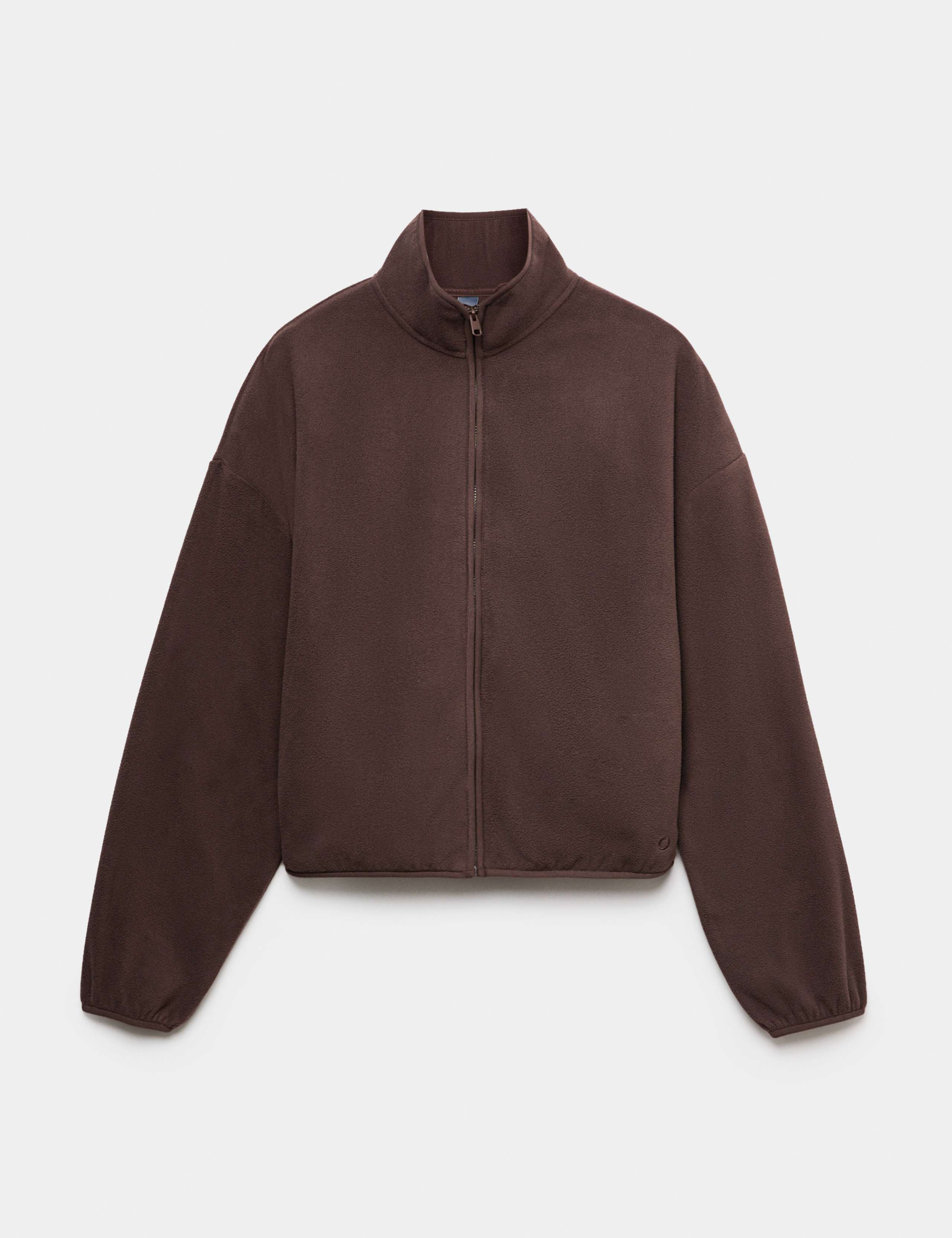Zip Up Funnel Neck Relaxed Fleece Jacket 1 of 1