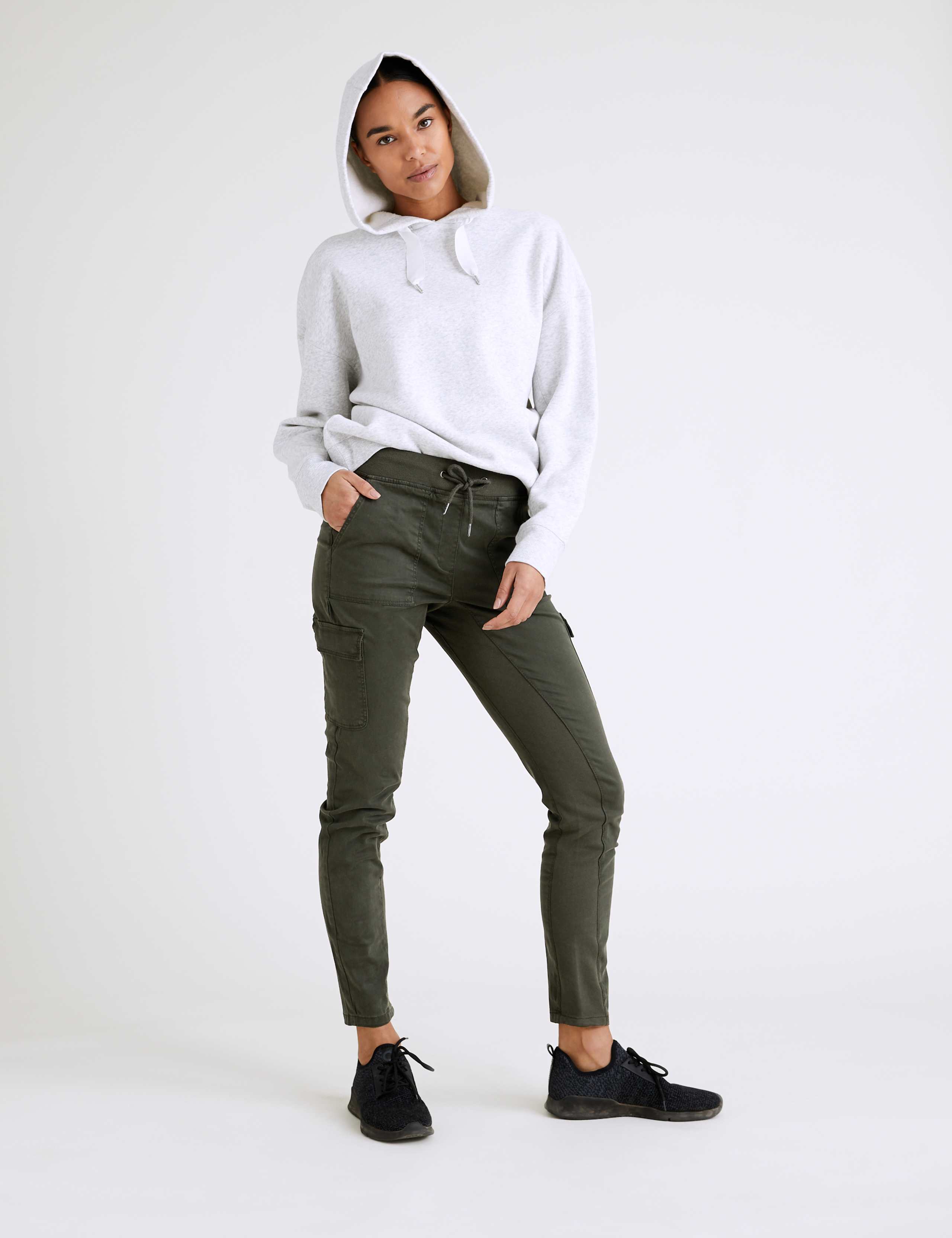 Cotton Rich Skinny Ankle Grazer Trousers 1 of 2