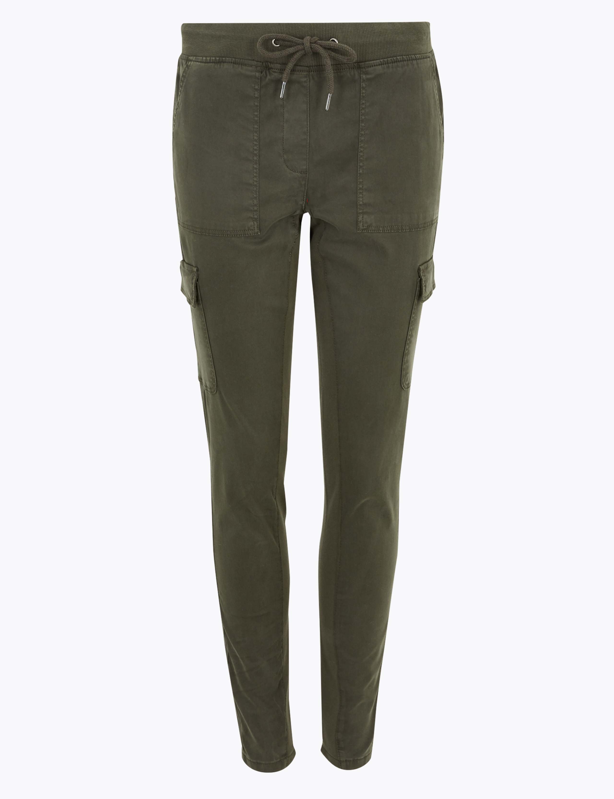Cotton Rich Skinny Ankle Grazer Trousers 2 of 2