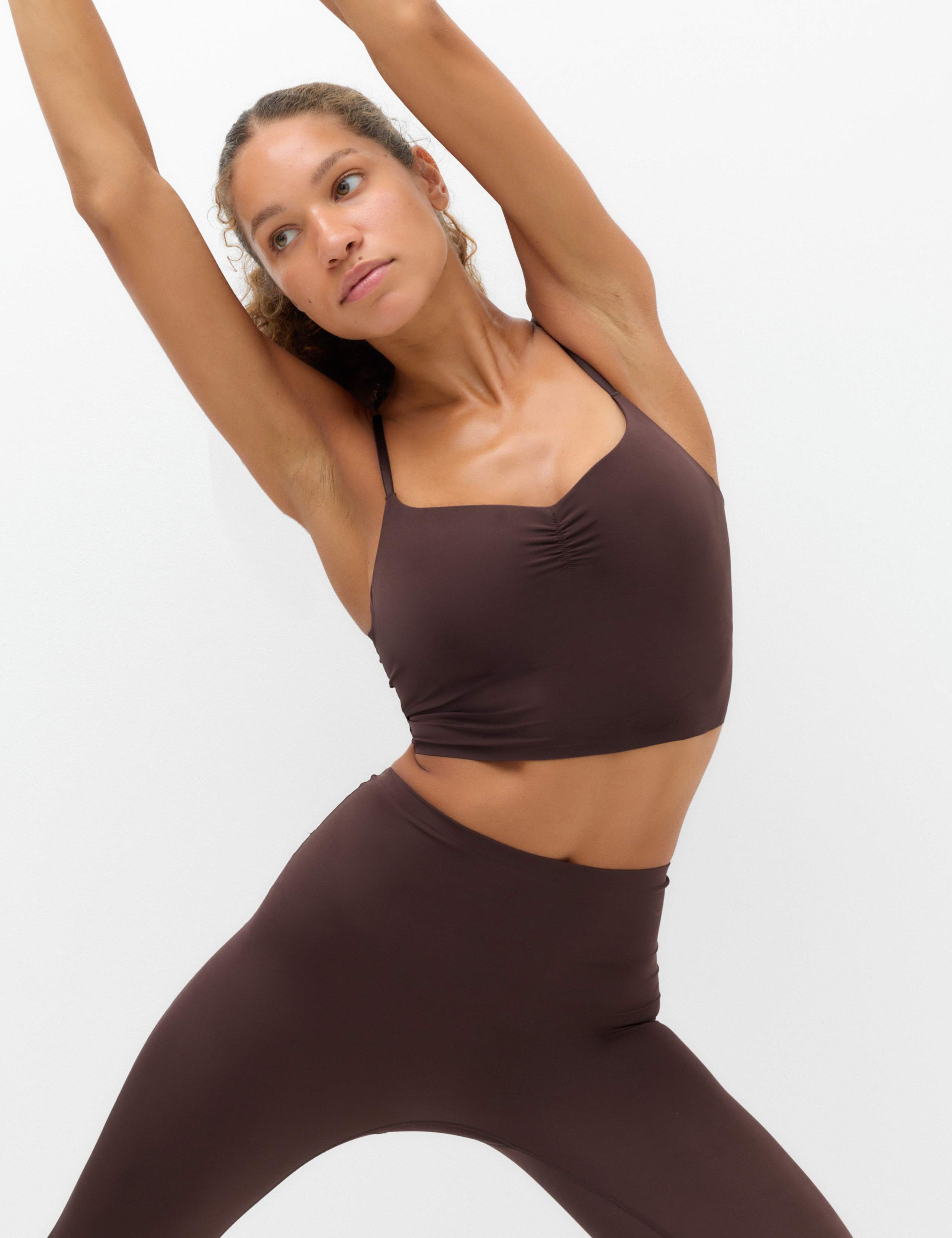 Sweetheart Neck Shine Fitted Crop Top 1 of 7