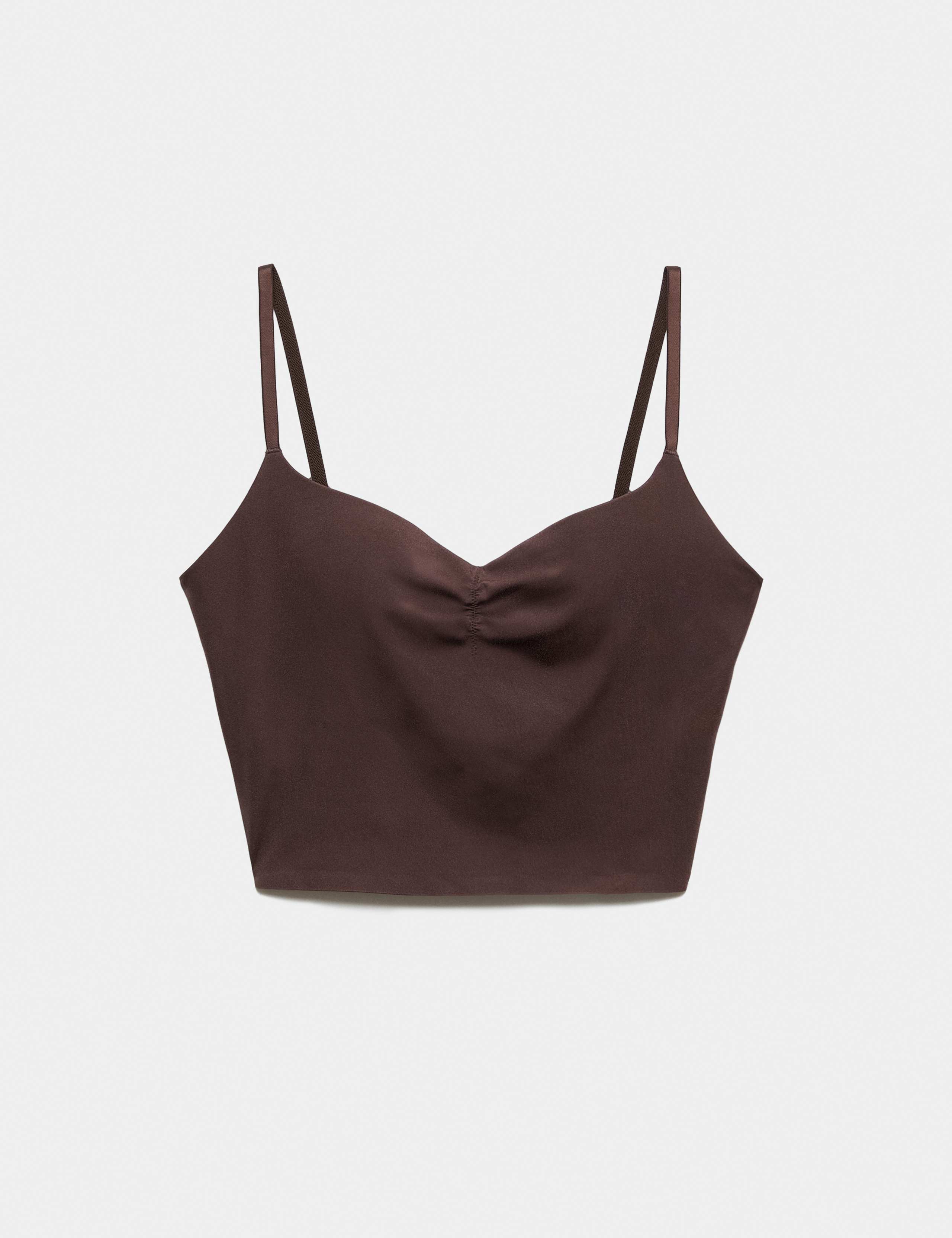 Sweetheart Neckline Shine Crop Top 2 of 7