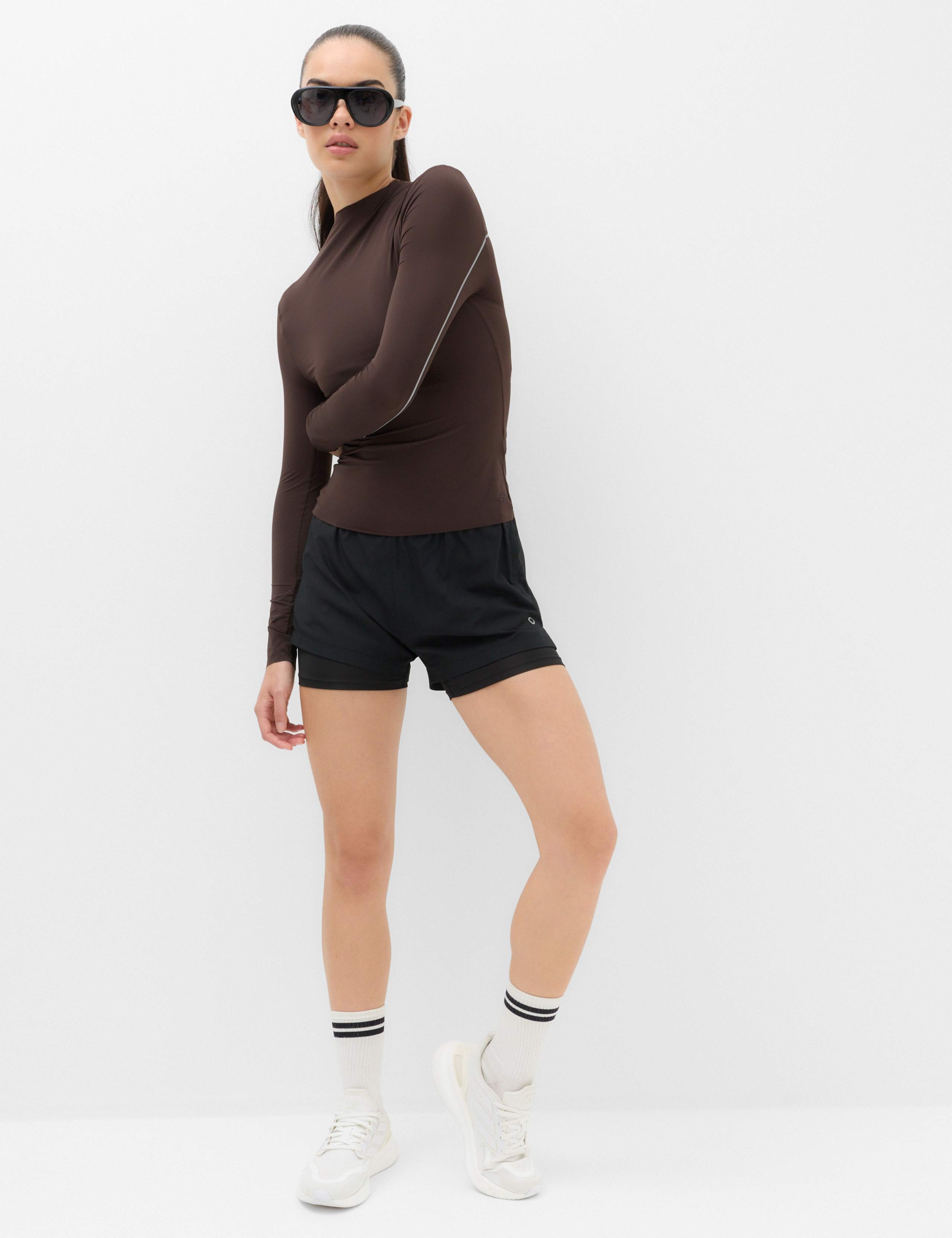 Light As Air™ Reflective Detail Sheer Fitted Top 3 of 5