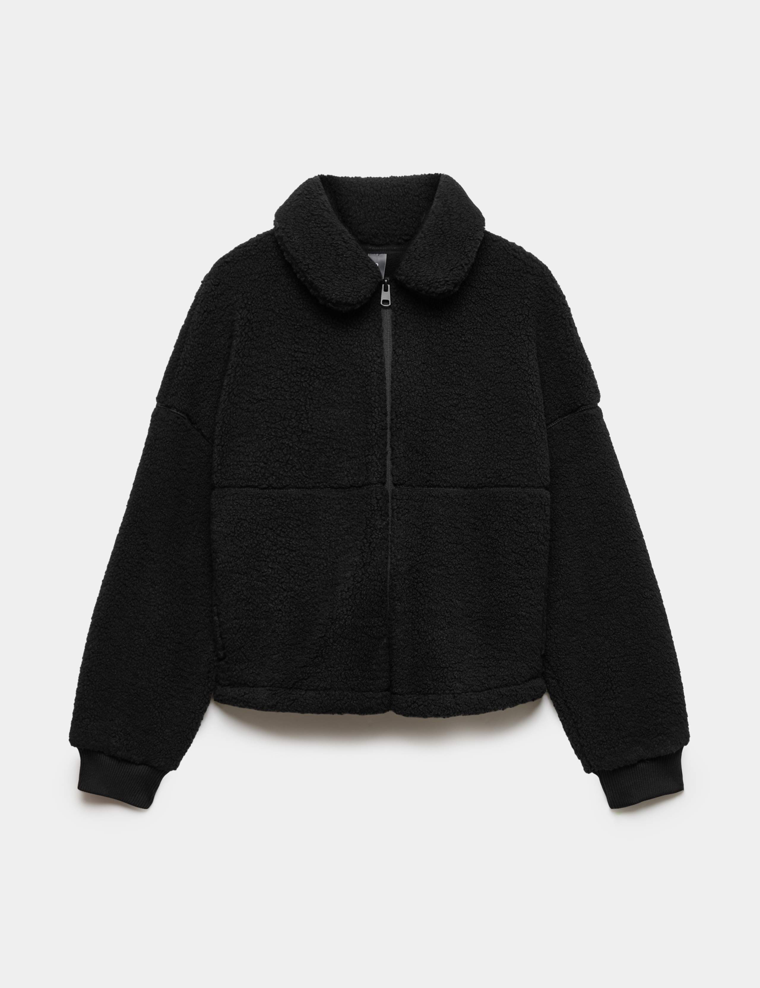 Borg Zip Up Funnel Neck Fleece Jacket 1 of 1
