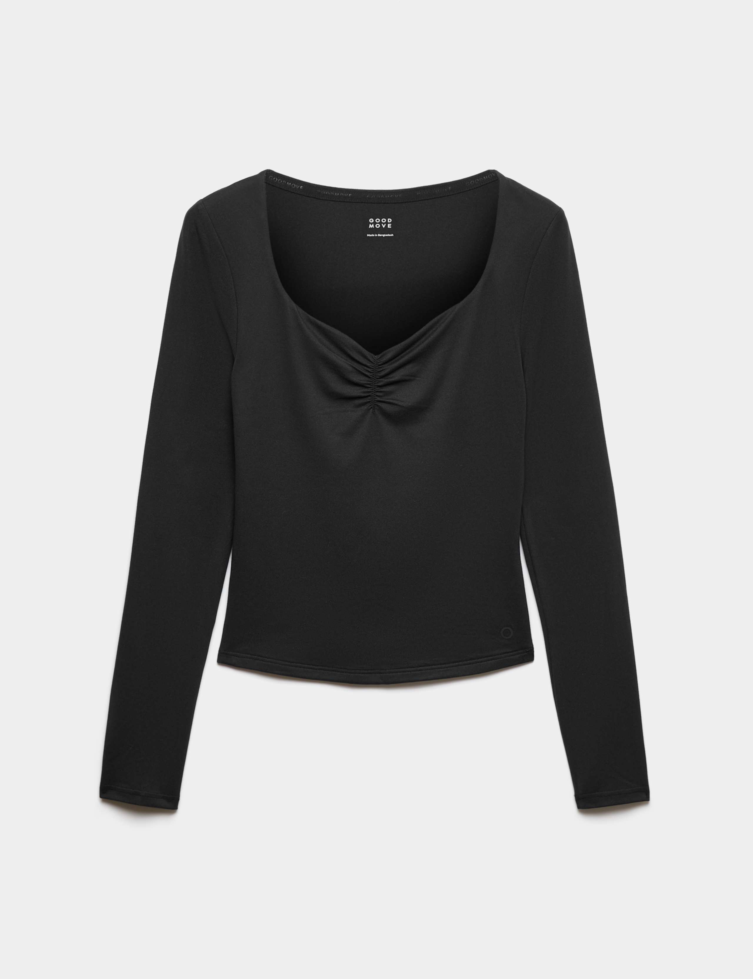Go Balance Sweetheart Neck Ruched Fitted Top 1 of 1