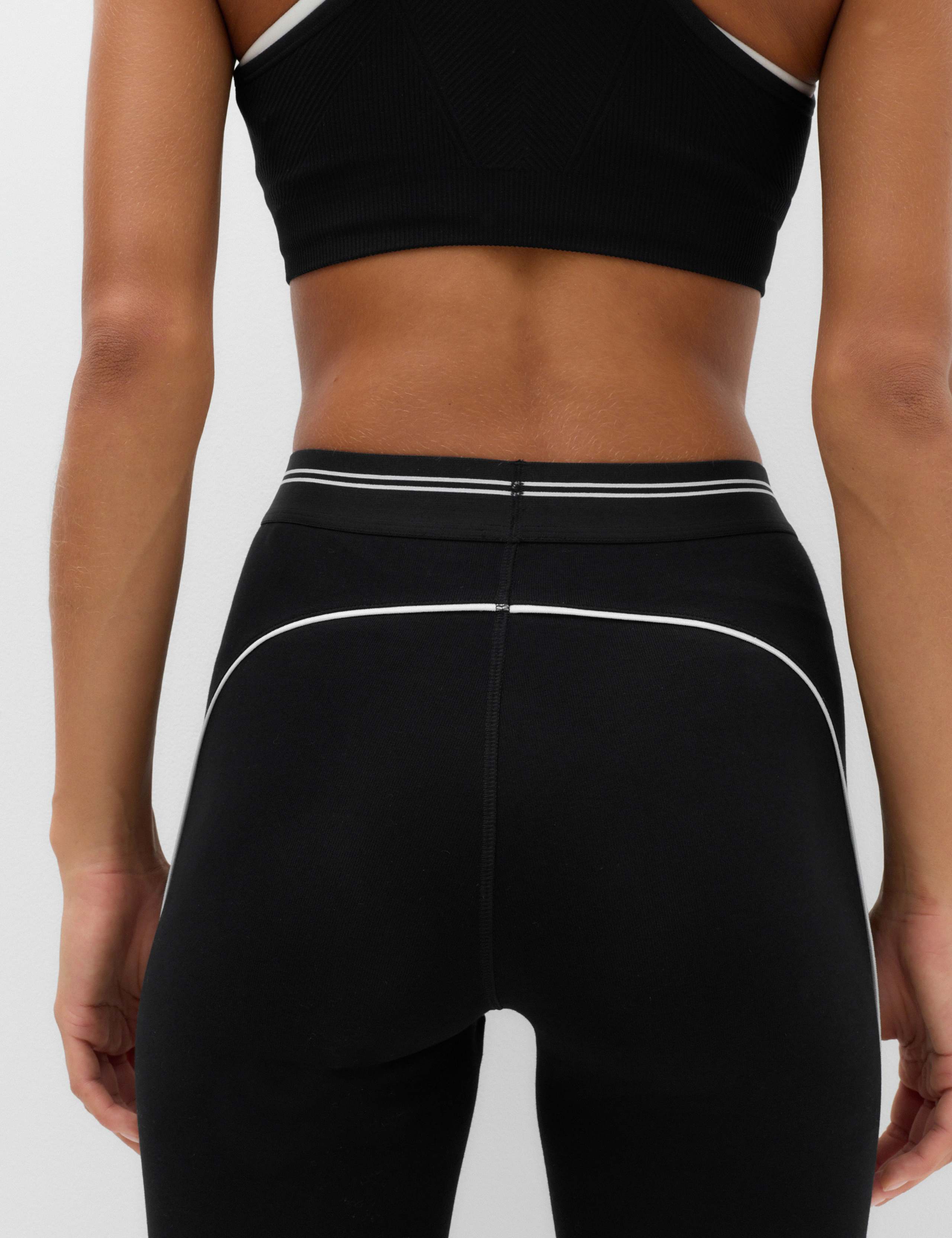 Cotton Rich High Waisted Piped  Leggings 5 of 6
