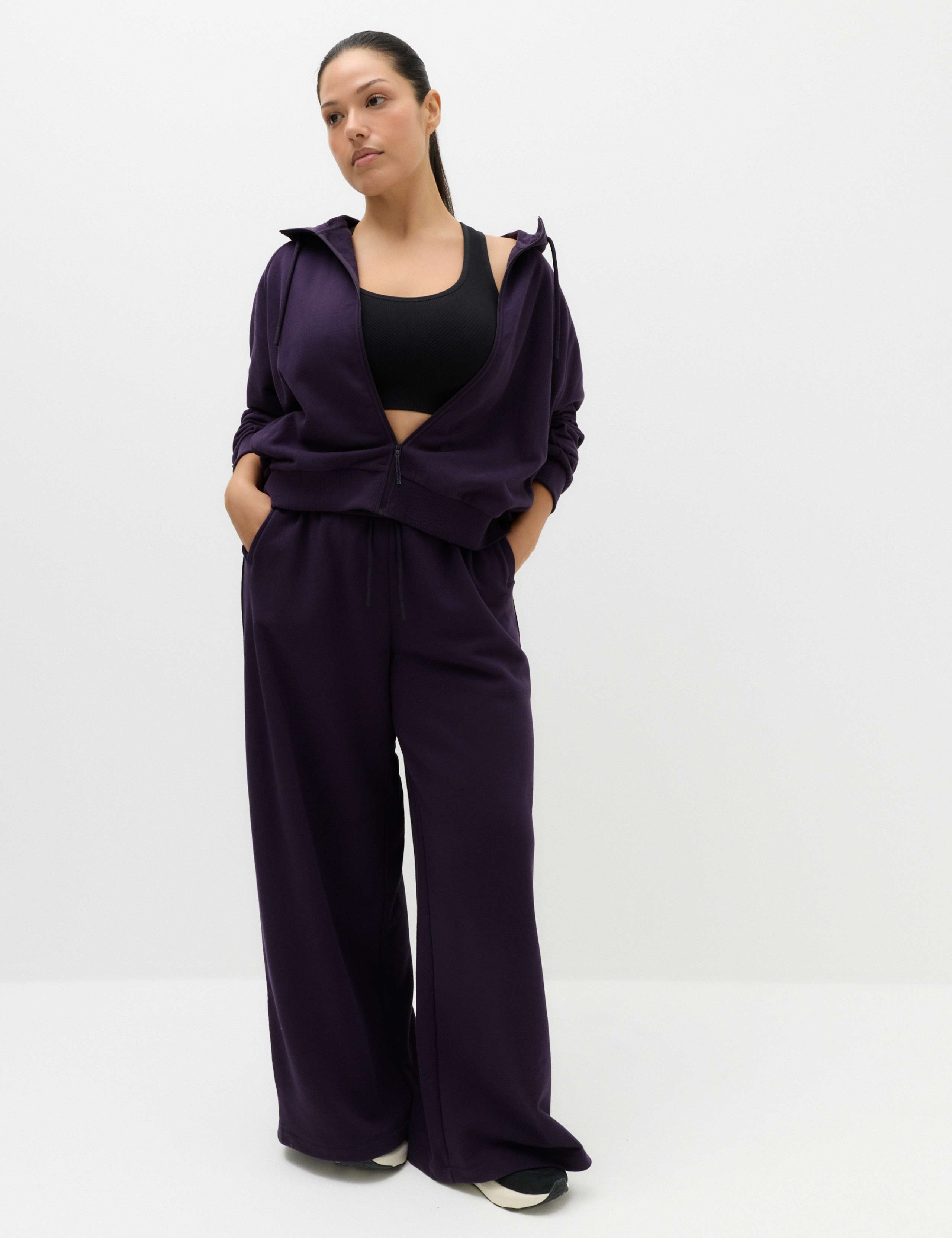 Cotton Rich Side Stripe Zip Up Relaxed Hoodie 5 of 8