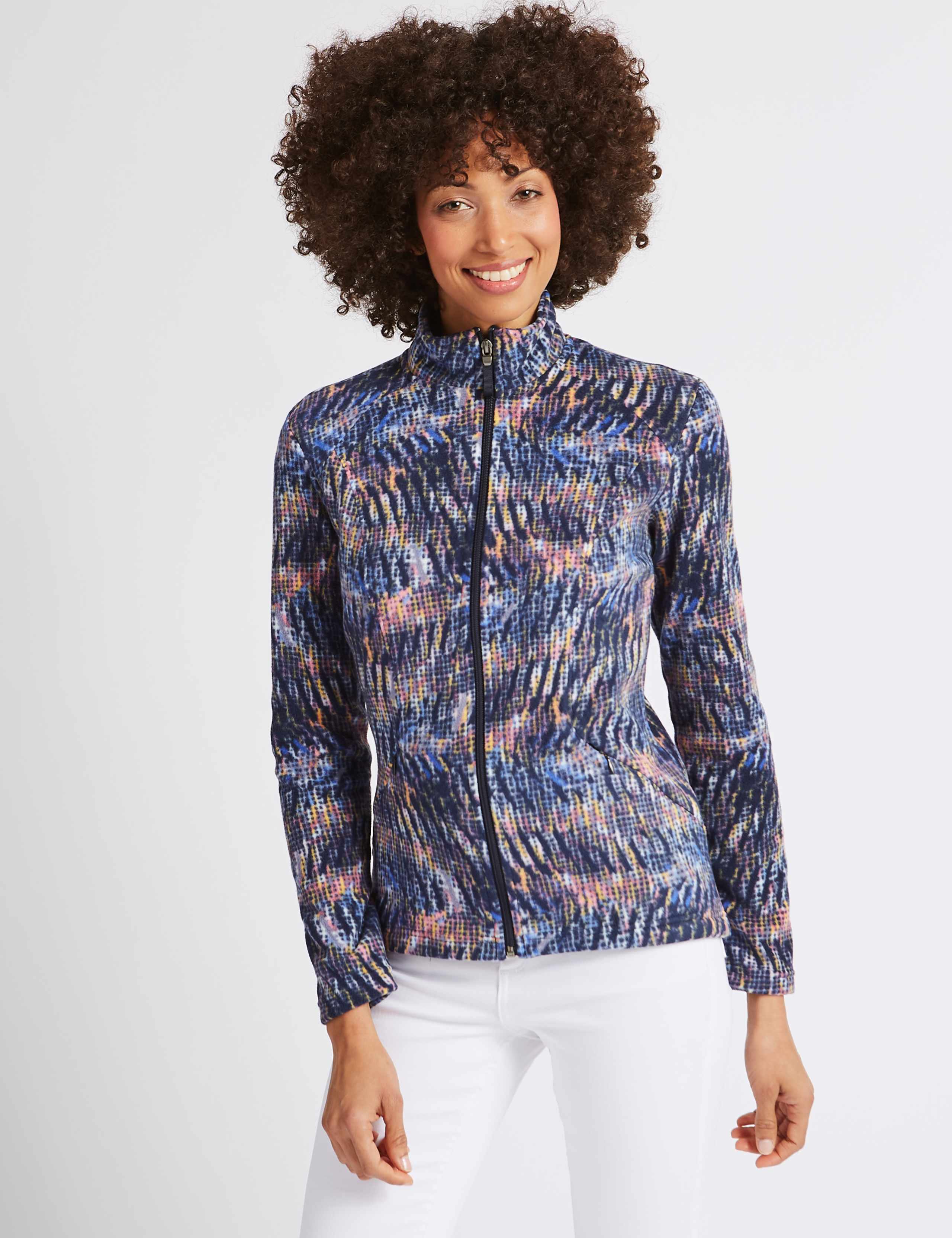 Printed Fleece Jacket 1 of 5