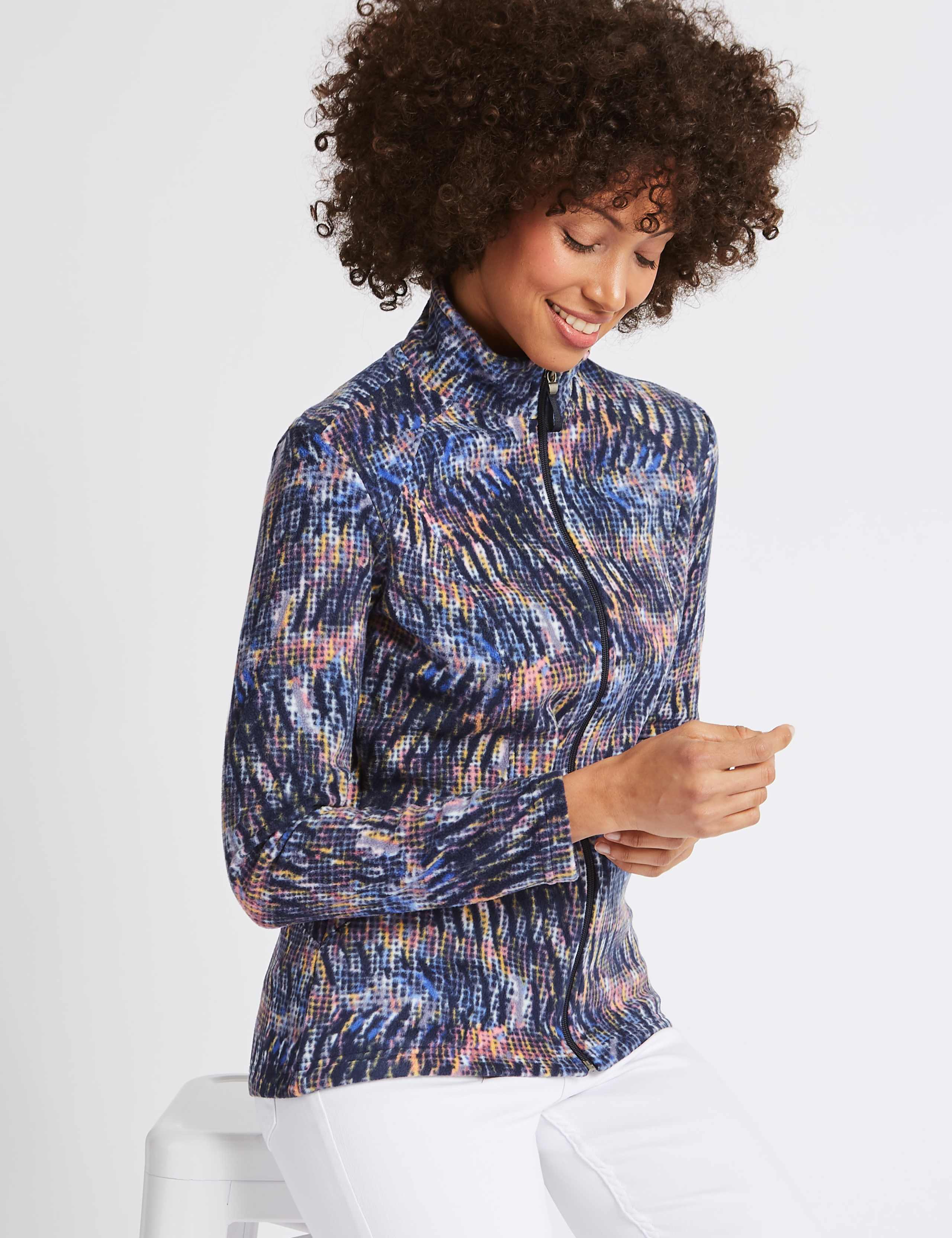 Printed Fleece Jacket 3 of 5