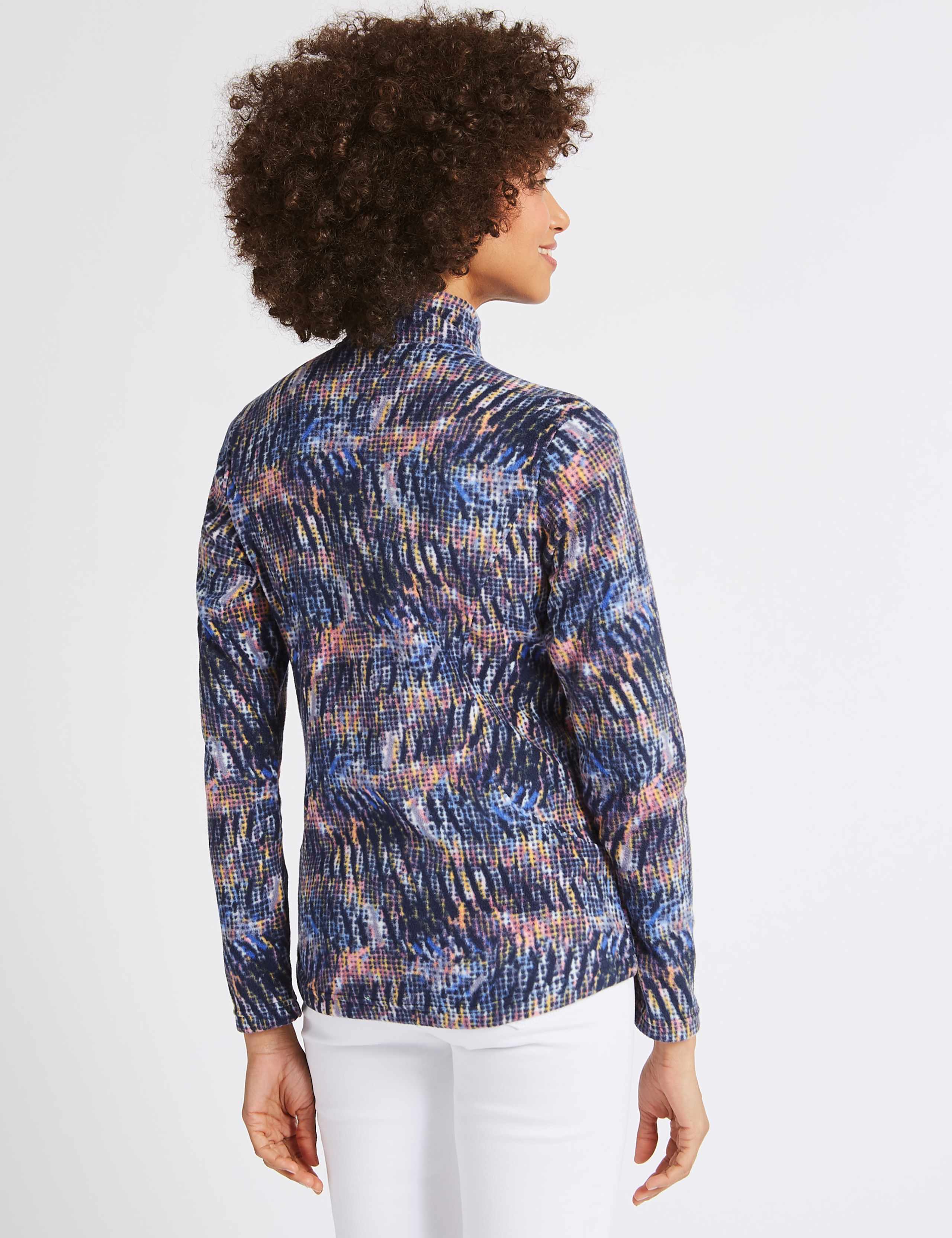 Printed Fleece Jacket 4 of 5