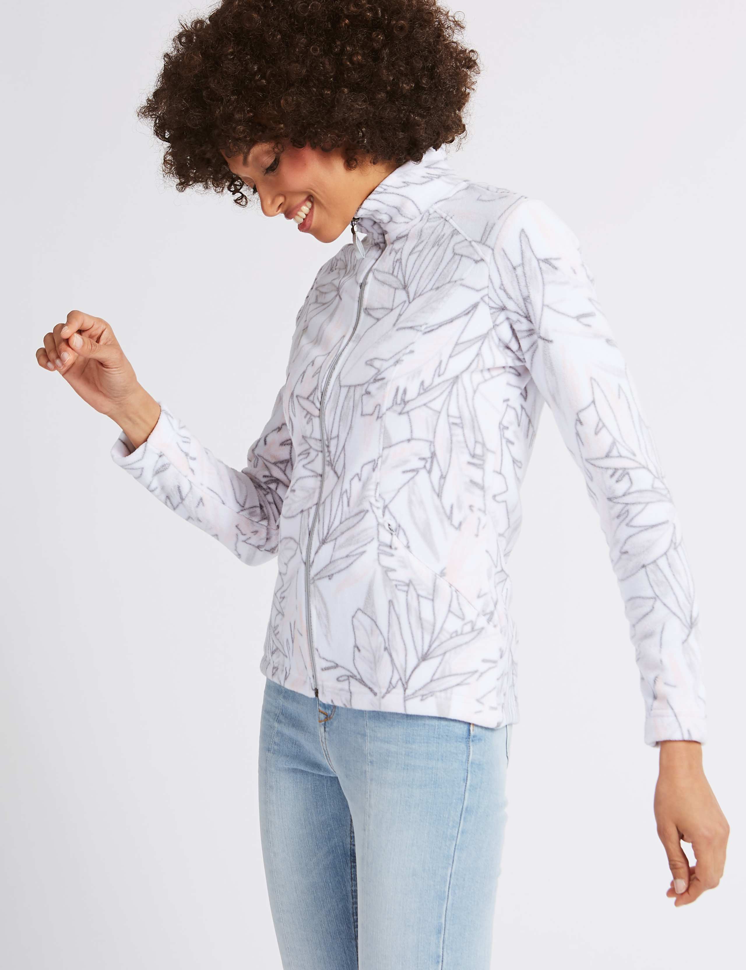 Printed Fleece Jacket 3 of 5