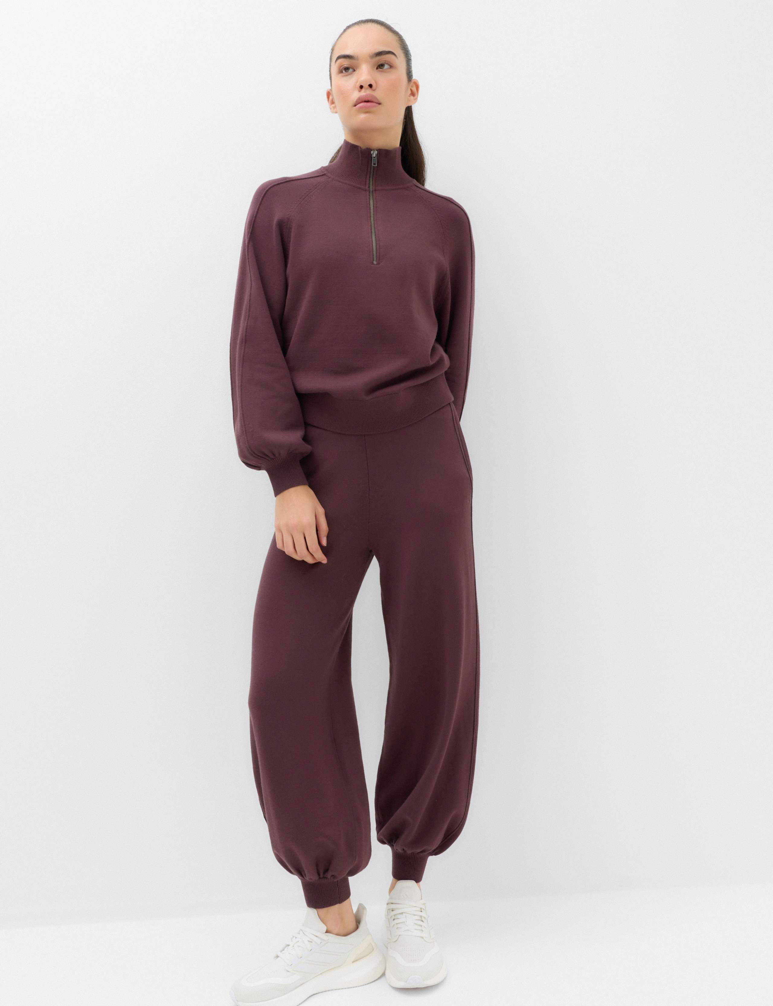 Knitted Half Zip Balloon Sleeve Jumper 5 of 6