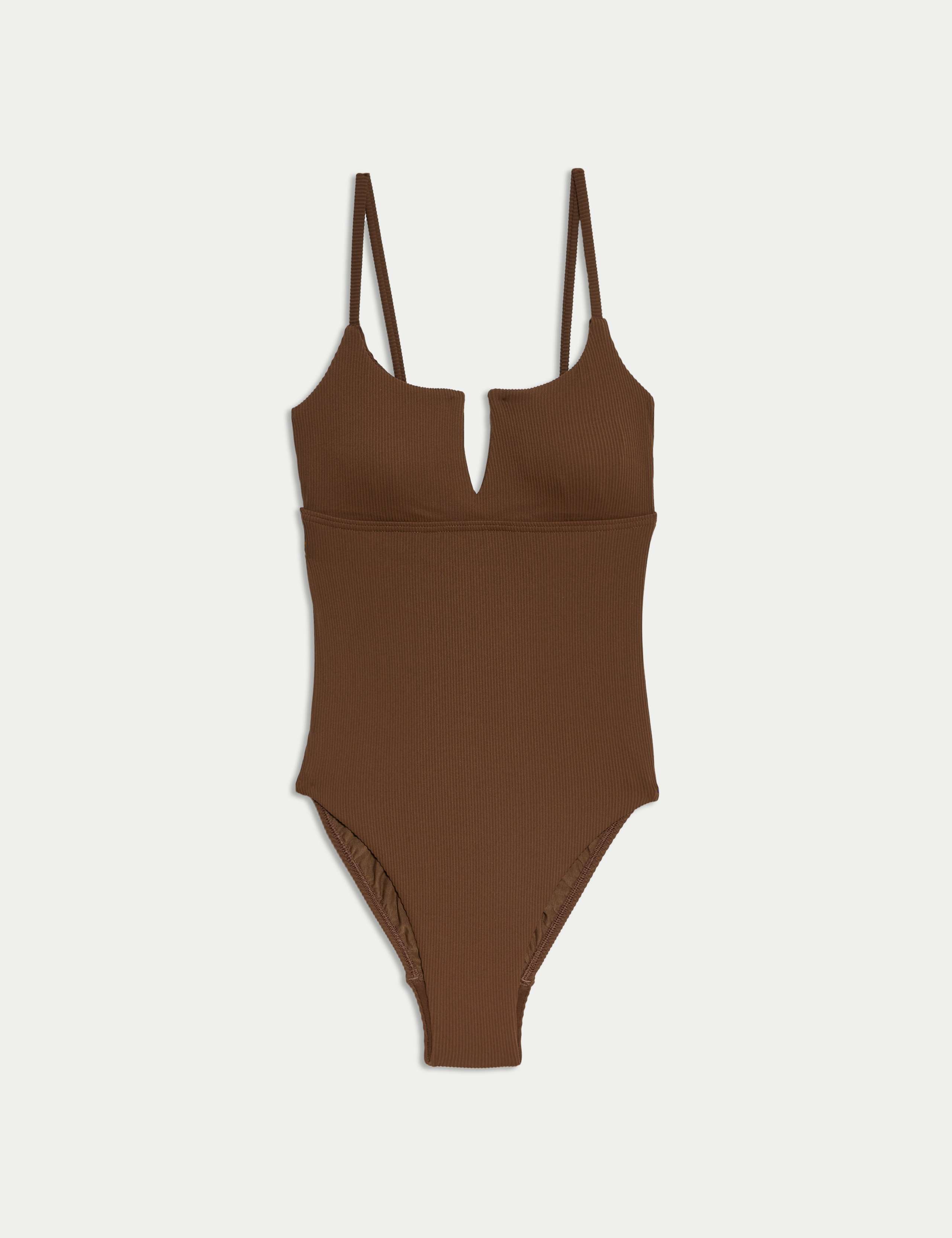 360 Tummy Control Ribbed V-Front Swimsuit 2 of 6