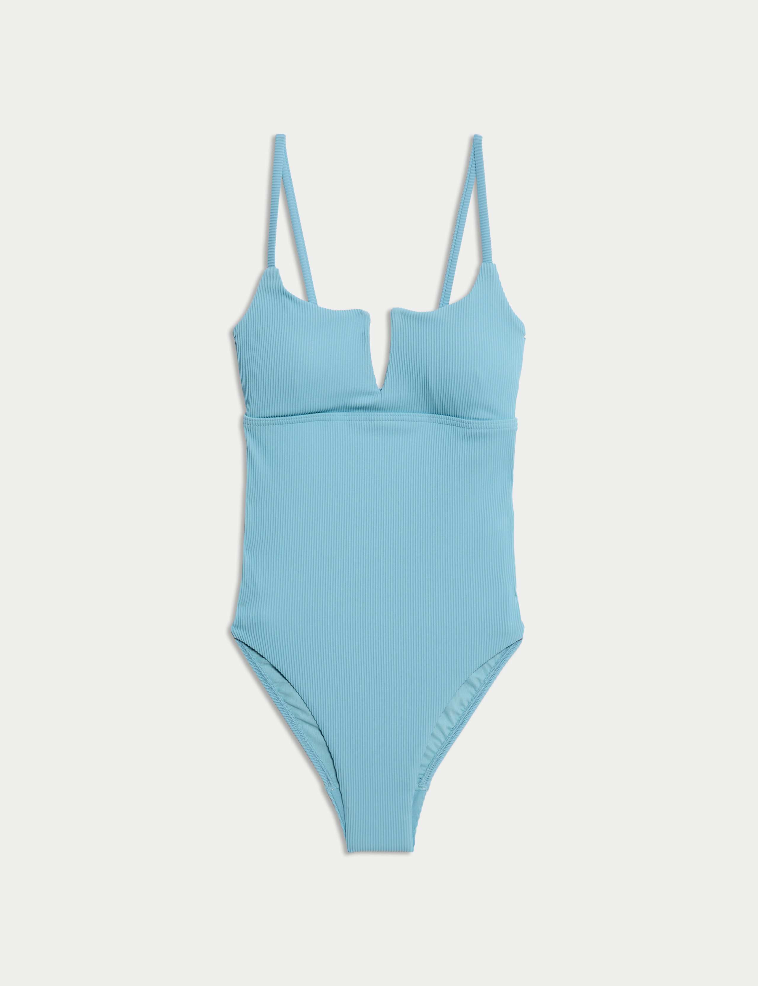 360 Tummy Control Ribbed V-Front Swimsuit 2 of 5