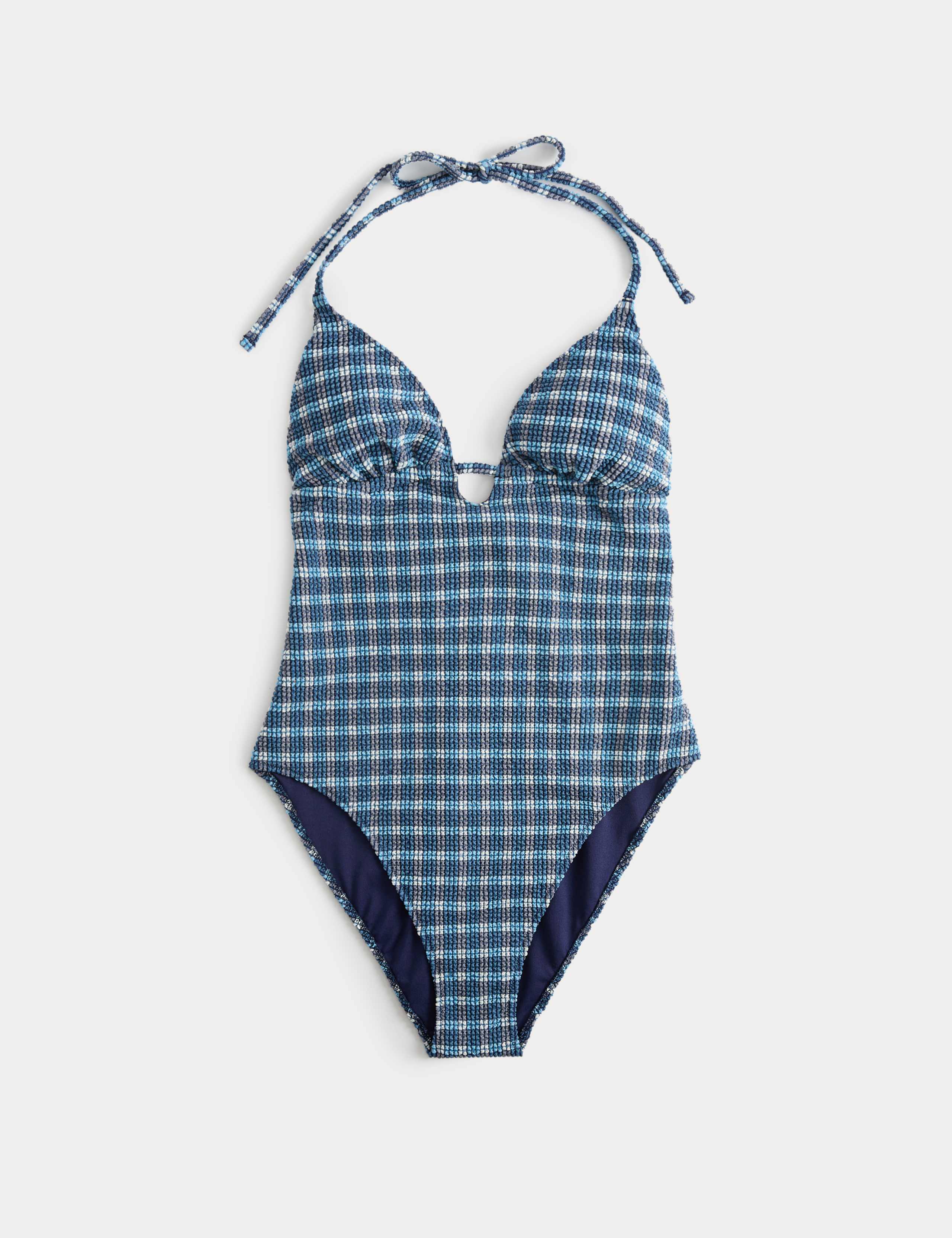 Textured Halter Neck Swimsuit 2 of 6